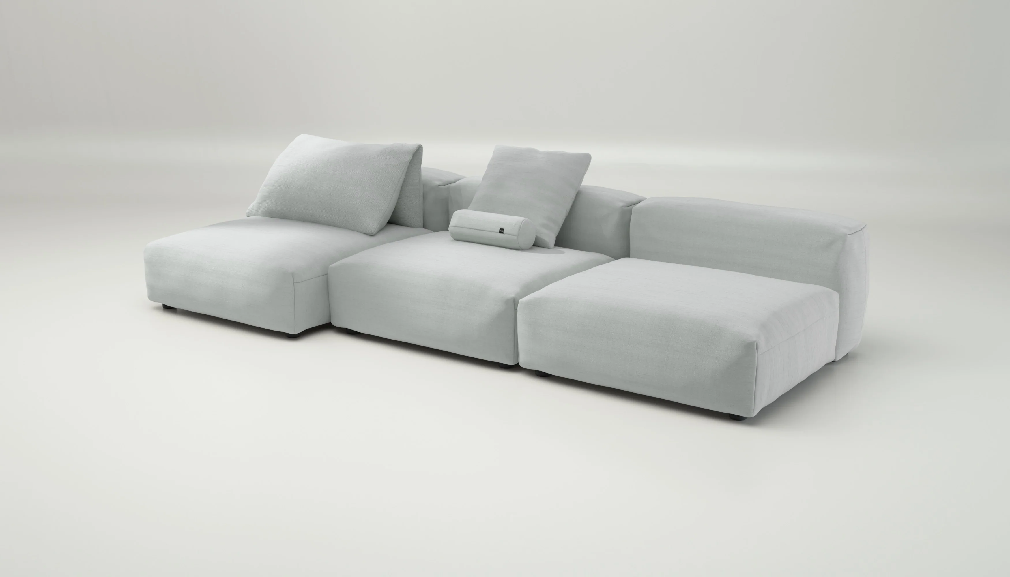 vetsak | Sofa Set 04 - Pique - Light Grey | Modular Sofa | 5 Seater | Big Sofa - Image 3