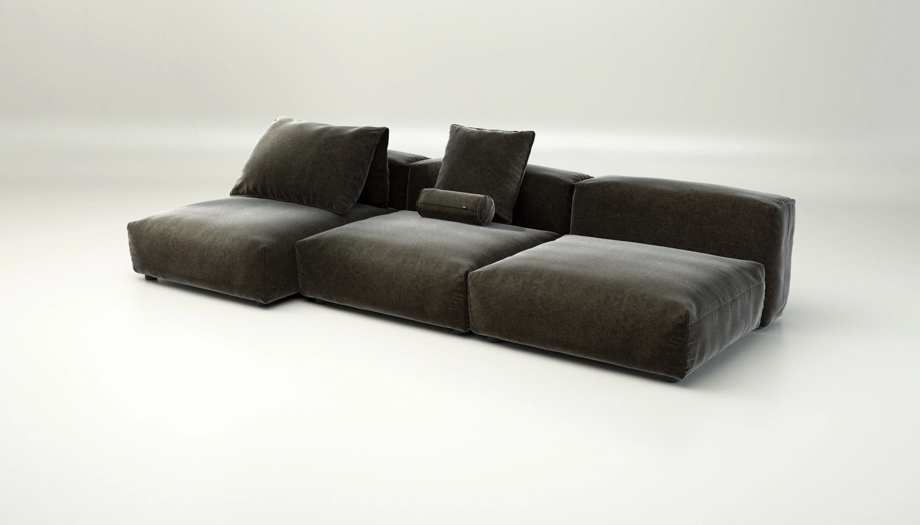 vetsak | Sofa Set 04 - Suave - Anthracite | Modular Sofa | 5 Seater | Big Sofa - Image 3