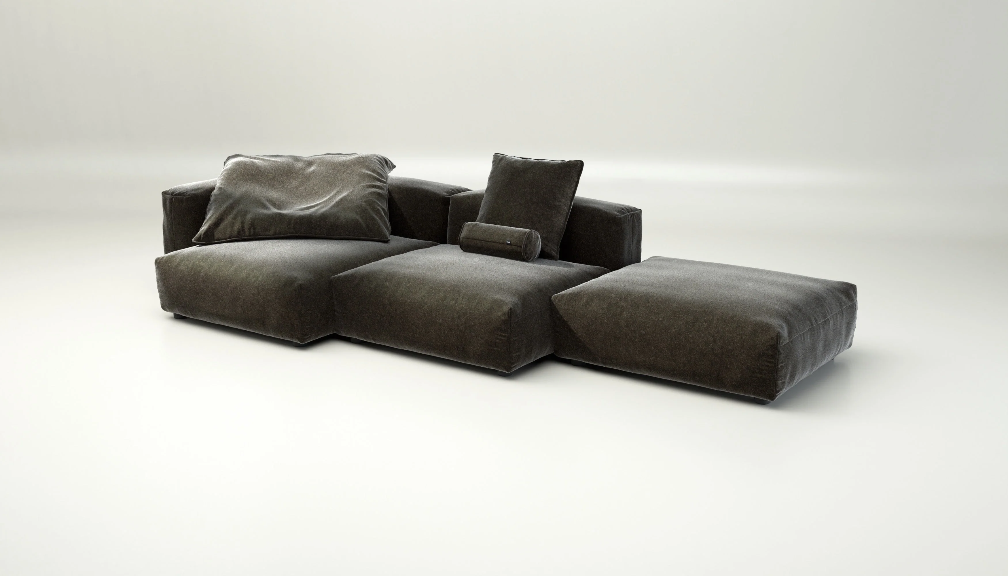 vetsak | Sofa Set 04 - Suave - Anthracite | Modular Sofa | 5 Seater | Big Sofa - Image 4