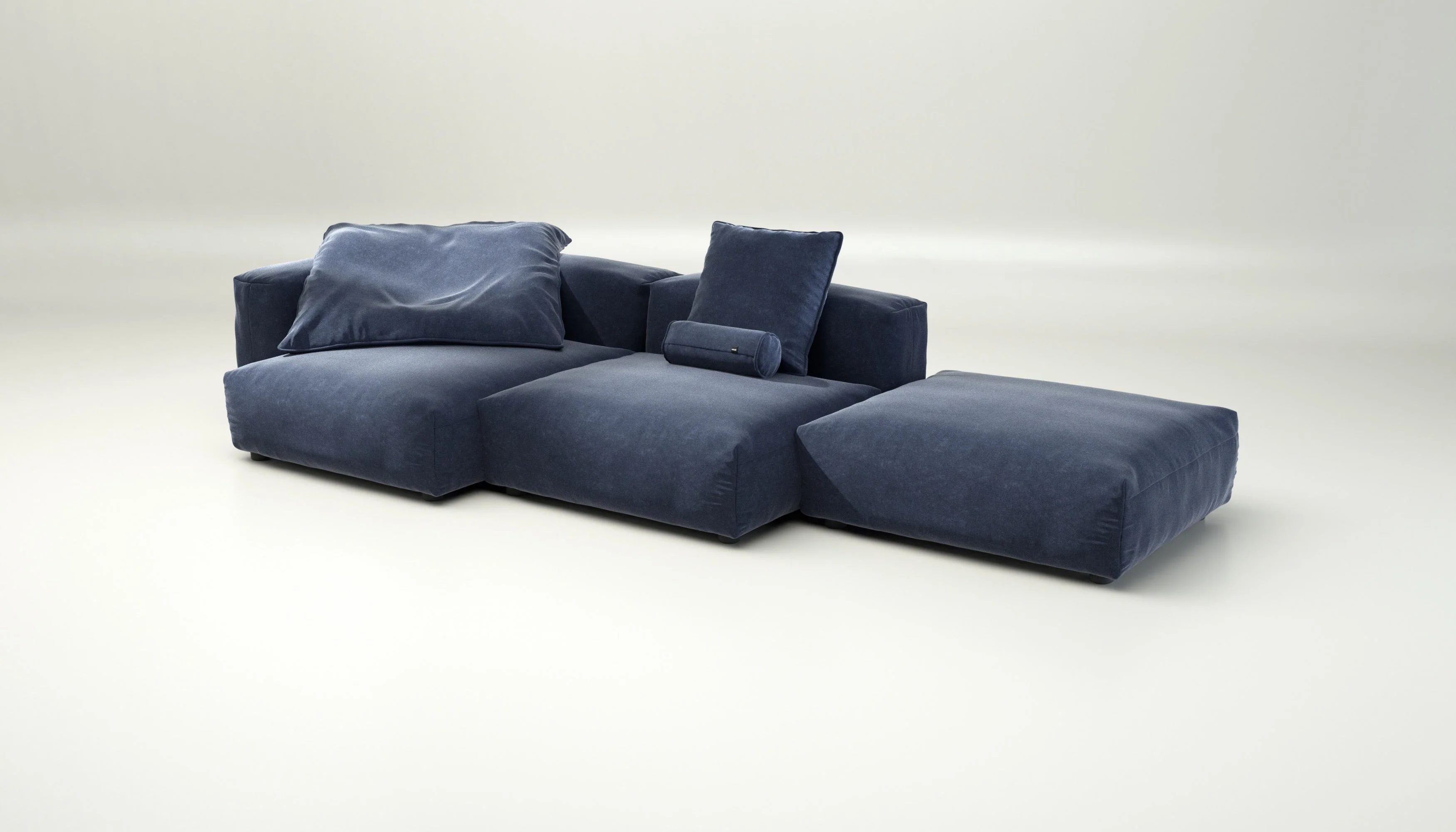 vetsak | Sofa Set 04 - Suave - Navy | Modular Sofa | 5 Seater | Big Sofa - Image 4