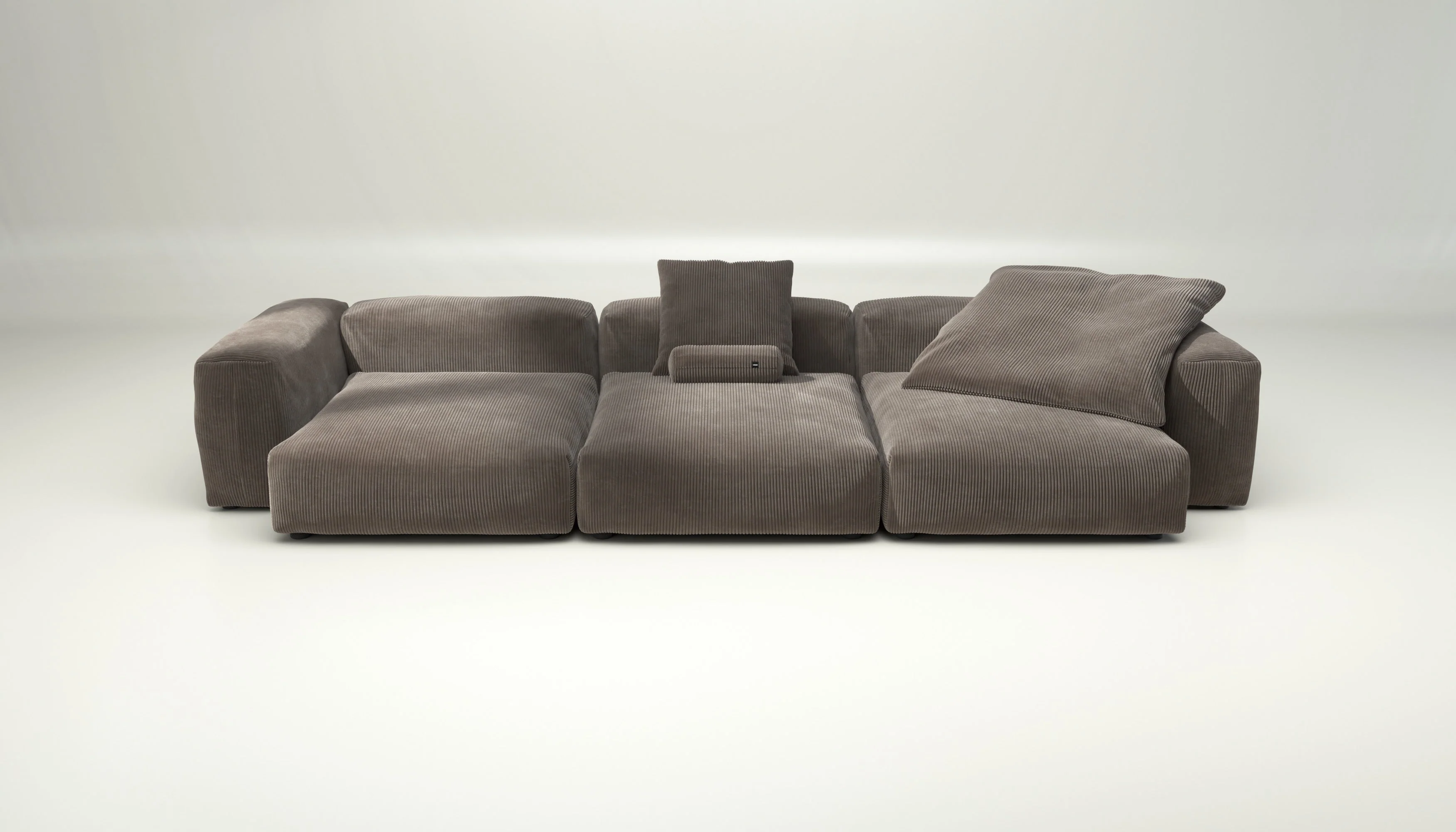 vetsak | Sofa Set 05 - Cord Velour - Mocha | Modulaire Sofa | 5 Zits | Big Sofa | Hoeksofa