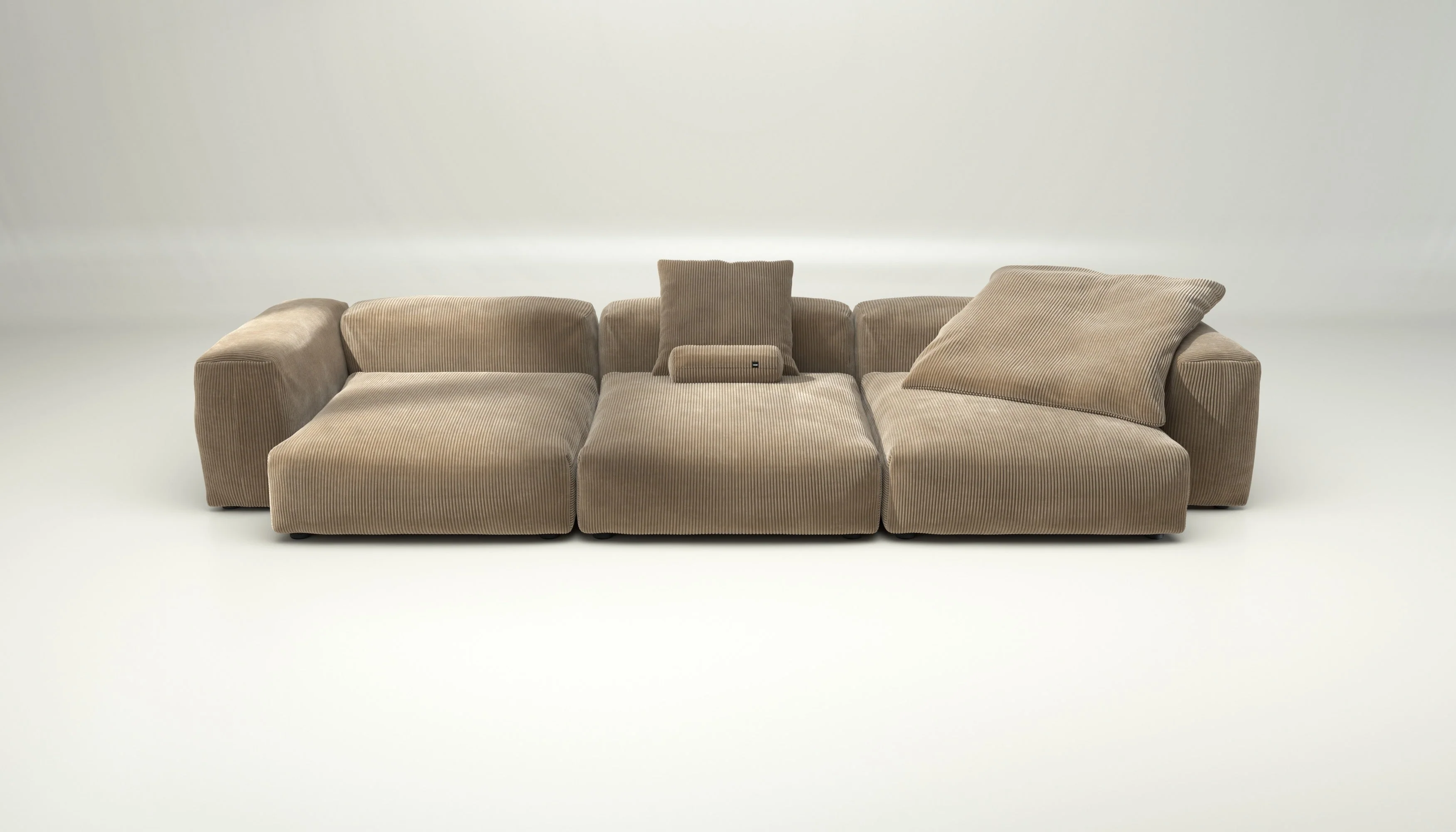 vetsak | Sofa Set 05 - Cord Velour - Sand | Modulaire Sofa | 5 Zits | Big Sofa | Hoeksofa