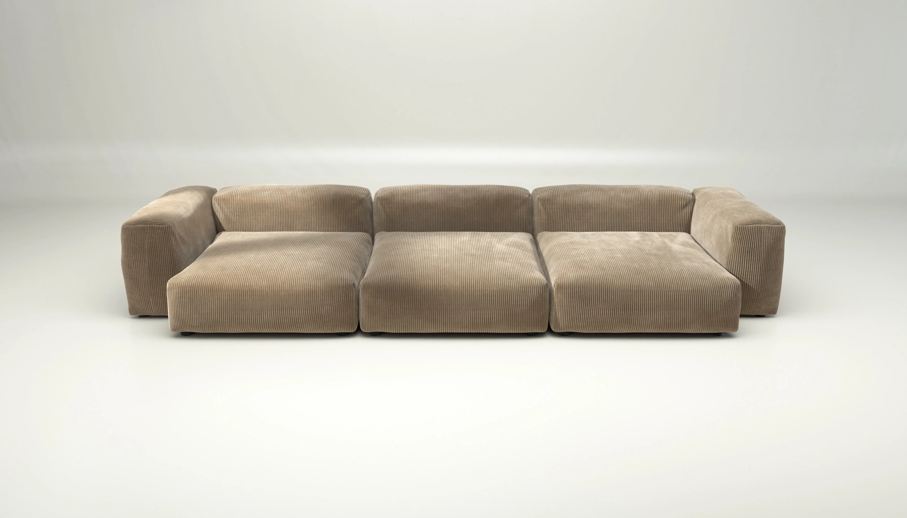 vetsak | Sofa Set 05 - Cord Velour - Sand | Modulaire Sofa | 5 Zits | Big Sofa | Hoeksofa - Image 2