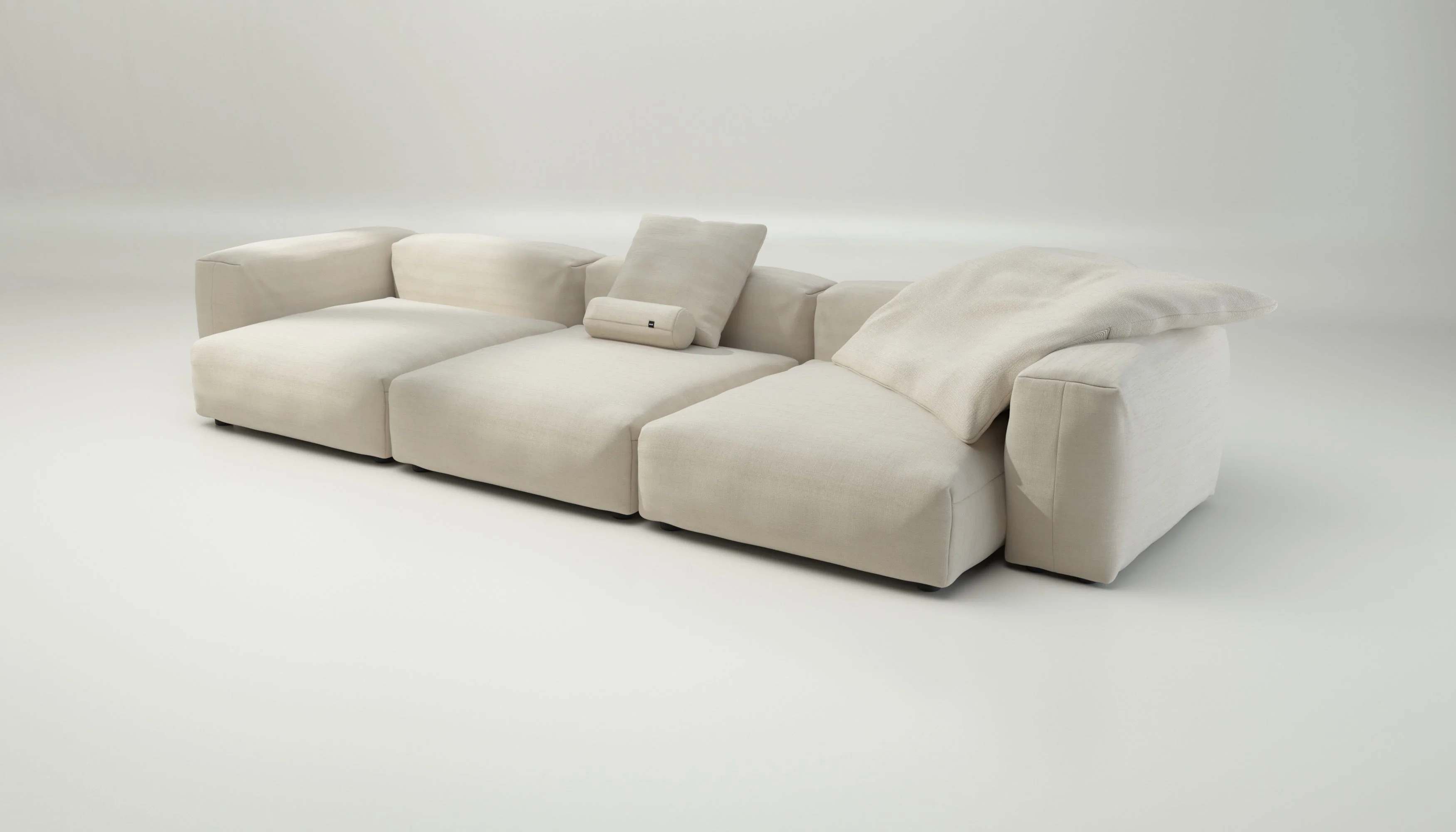 vetsak | Sofa Set 05 - Pique - Beige | Modular Sofa | 5 Seater | Big Sofa | Corner Sofa - Image 3
