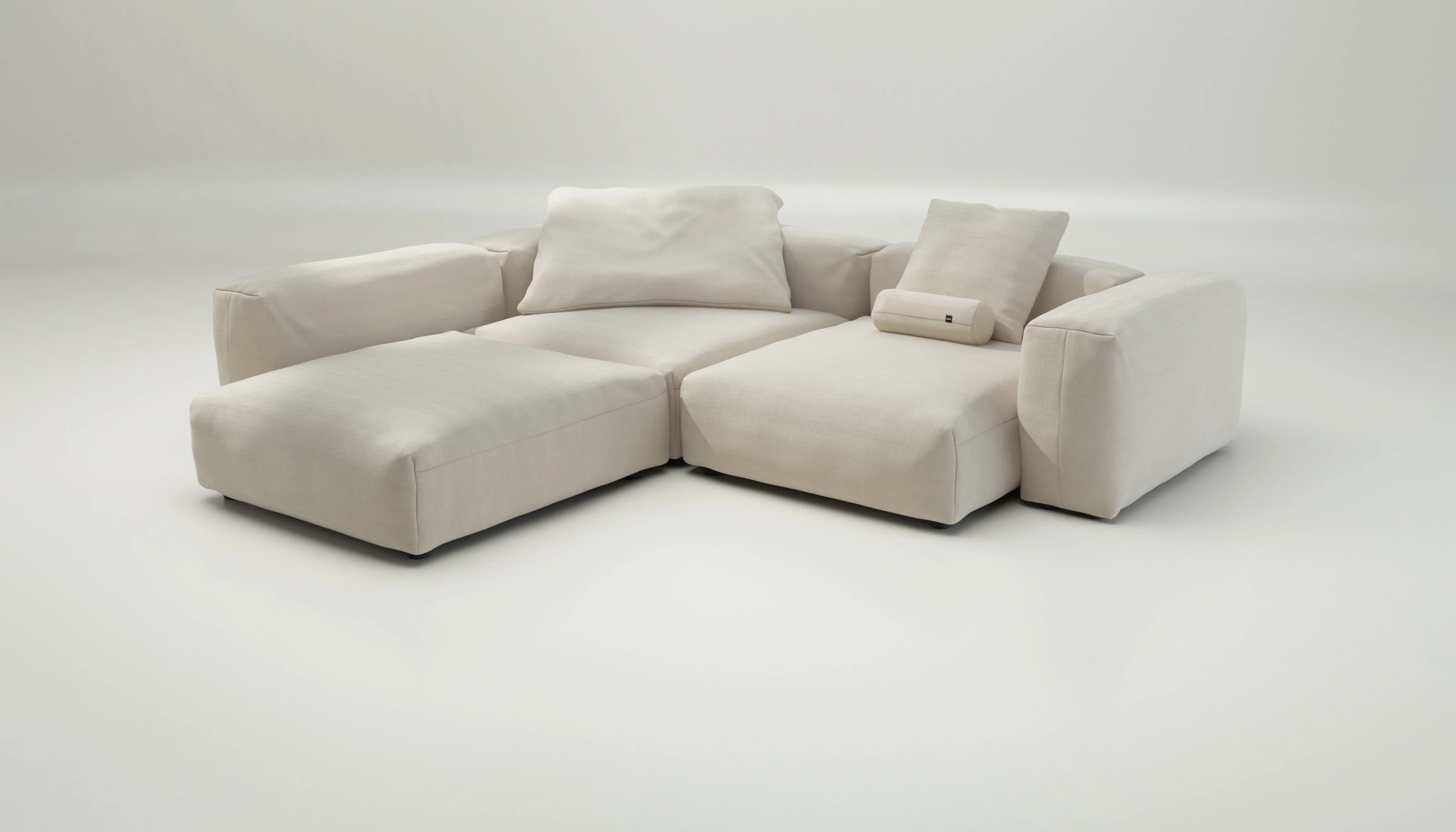 vetsak | Sofa Set 05 - Pique - Beige | Modular Sofa | 5 Seater | Big Sofa | Corner Sofa - Image 4