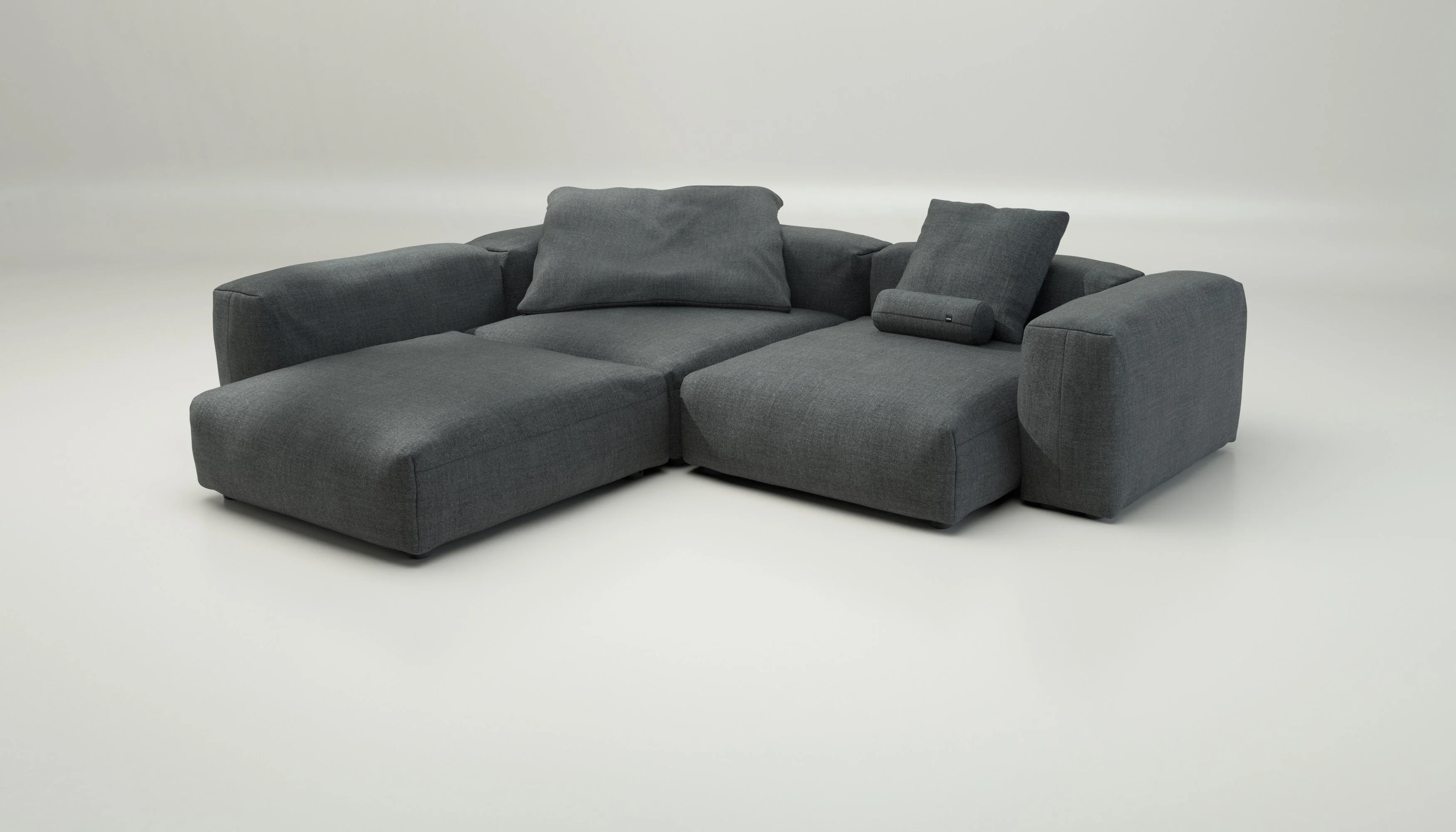 vetsak | Sofa Set 05 - Pique - Dark Grey | Modular Sofa | 5 Seater | Big Sofa | Corner Sofa - Image 4