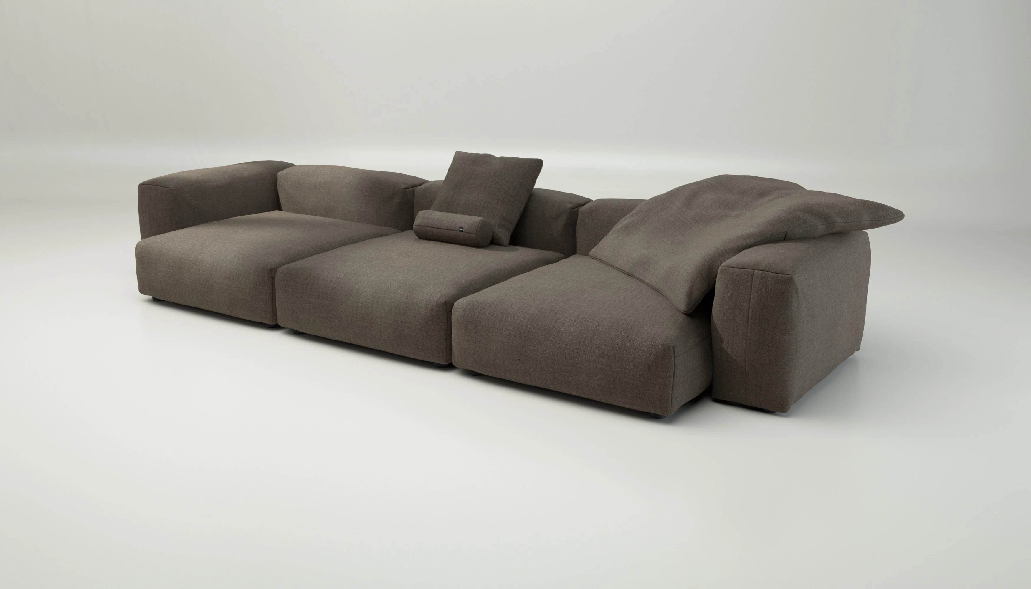 vetsak | Sofa Set 05 - Pique - Taupe | Modular Sofa | 5 Seater | Big Sofa | Corner Sofa - Image 3