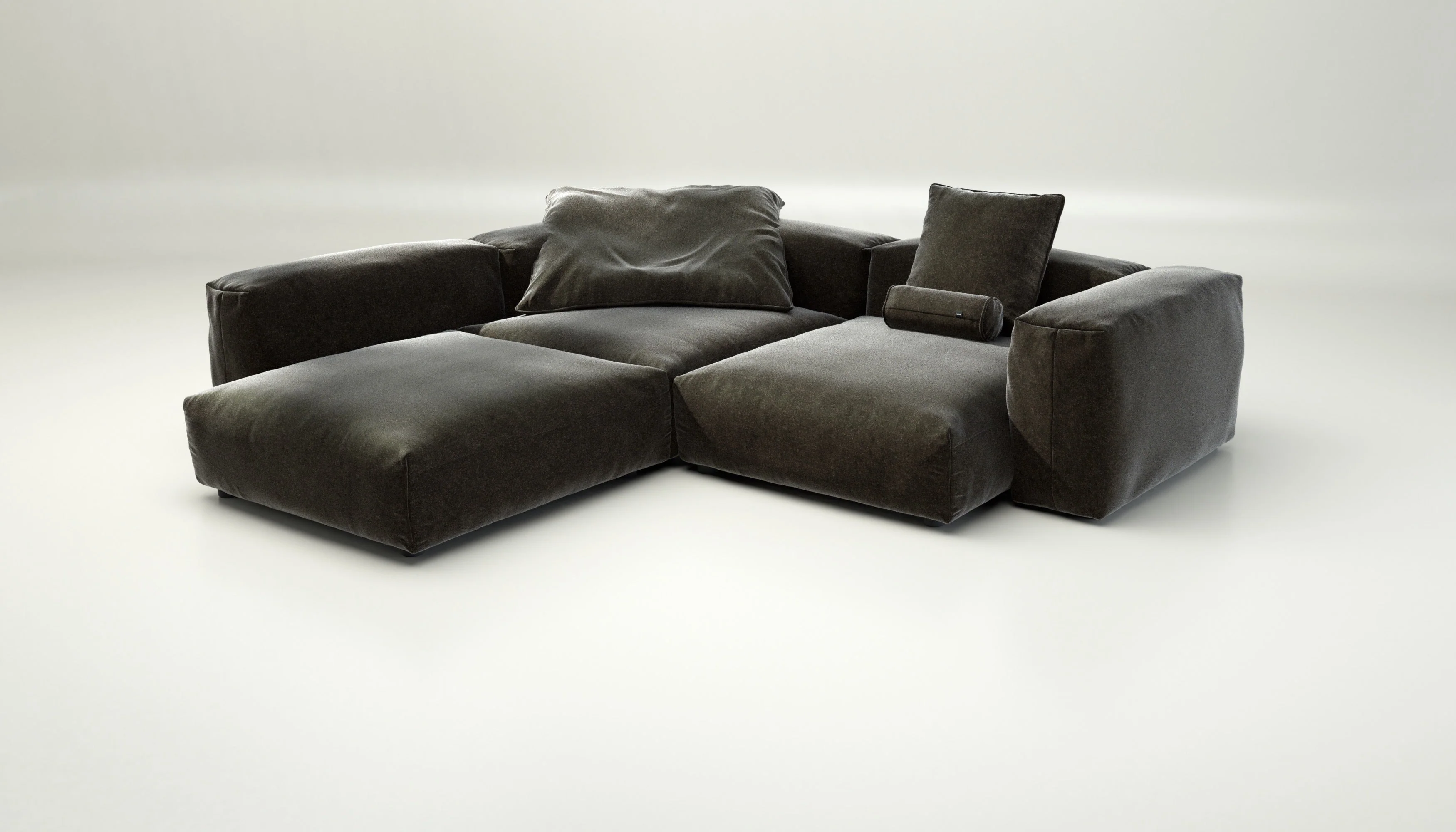 vetsak | Sofa Set 05 - Suave - Anthracite | Modular Sofa | 5 Seater | Big Sofa | Corner Sofa - Image 4
