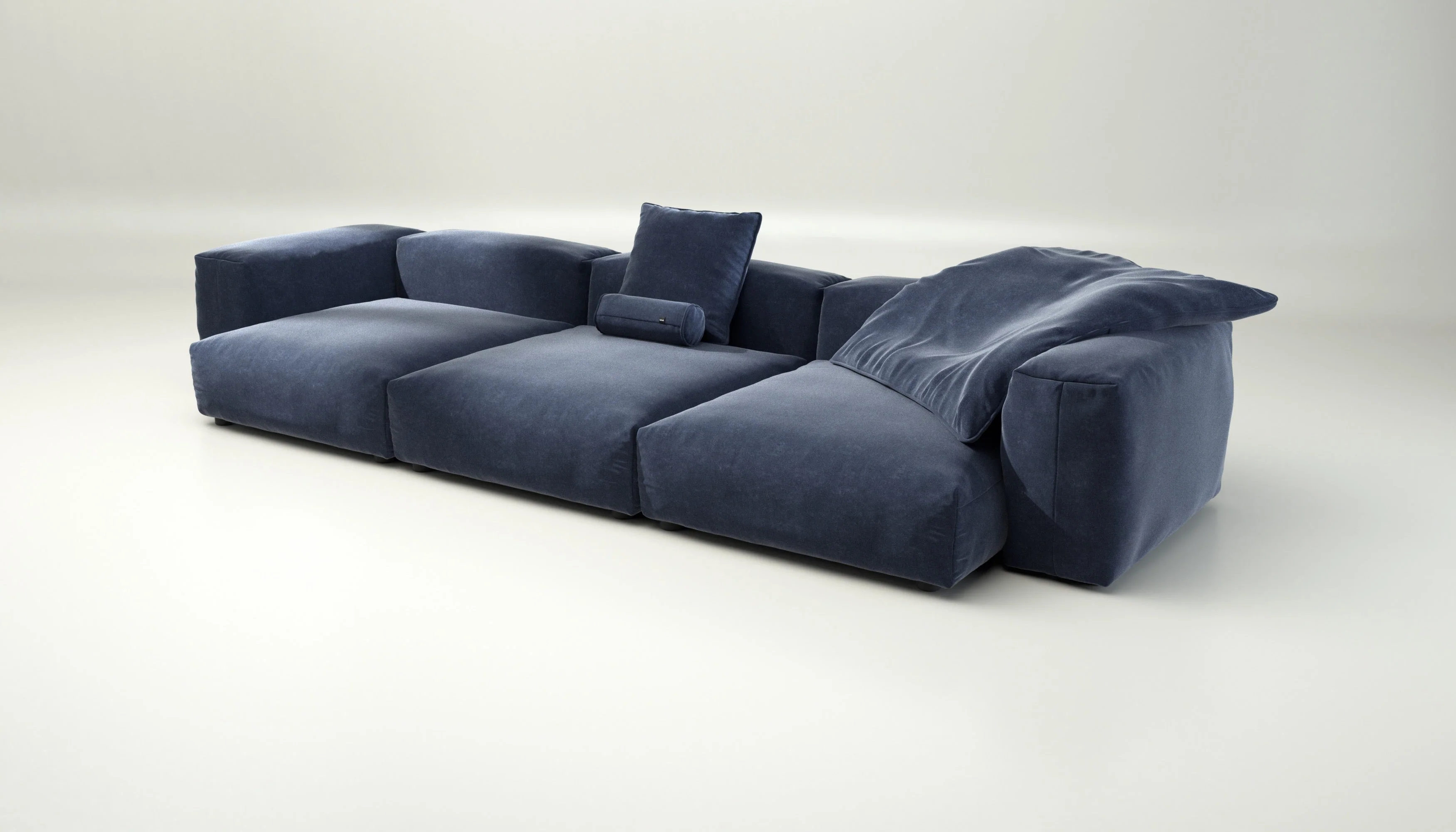 vetsak | Sofa Set 05 - Suave - Navy | Modular Sofa | 5 Seater | Big Sofa | Corner Sofa - Image 3