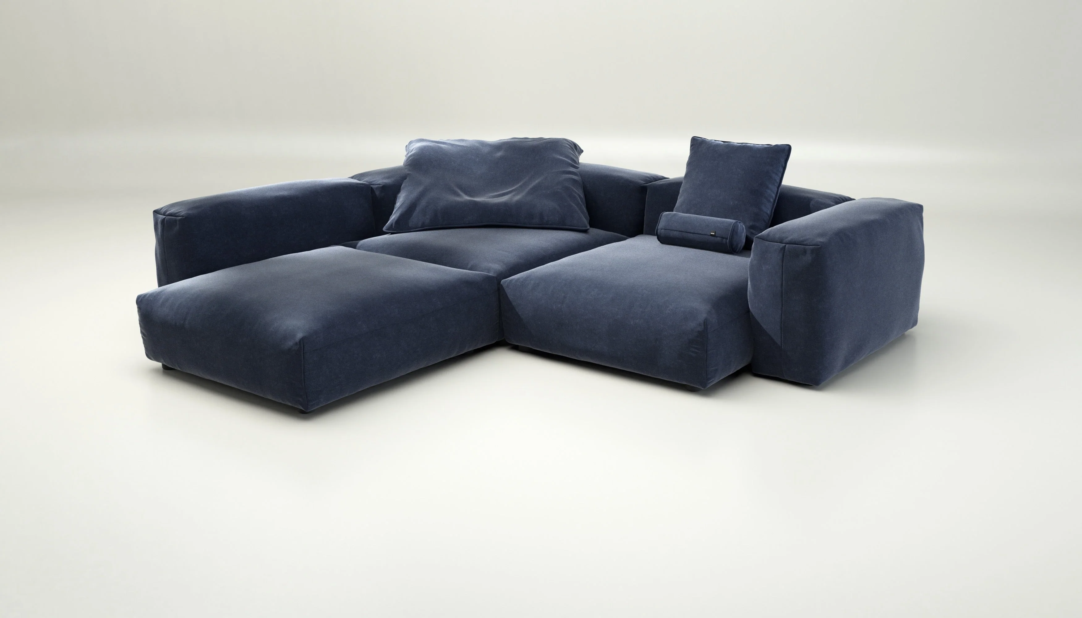 vetsak | Sofa Set 05 - Suave - Navy | Modular Sofa | 5 Seater | Big Sofa | Corner Sofa - Image 4