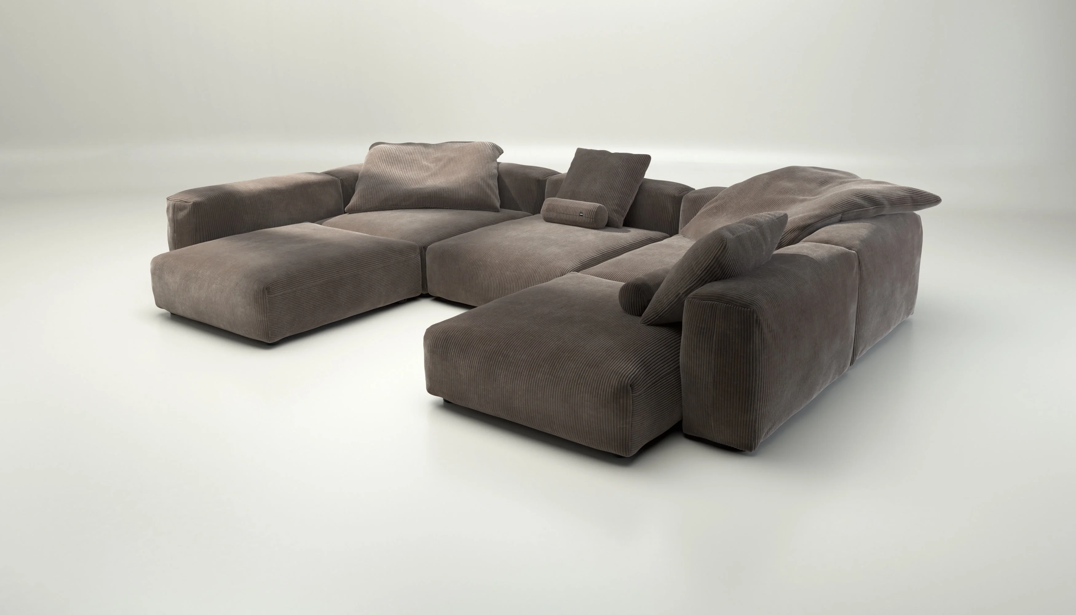 vetsak | Sofa Set 06 - Cord Velour - Mocha | Modulaire Sofa | 6.5 Zits | Big Sofa | U Sofa | Hoeksofa - Image 3
