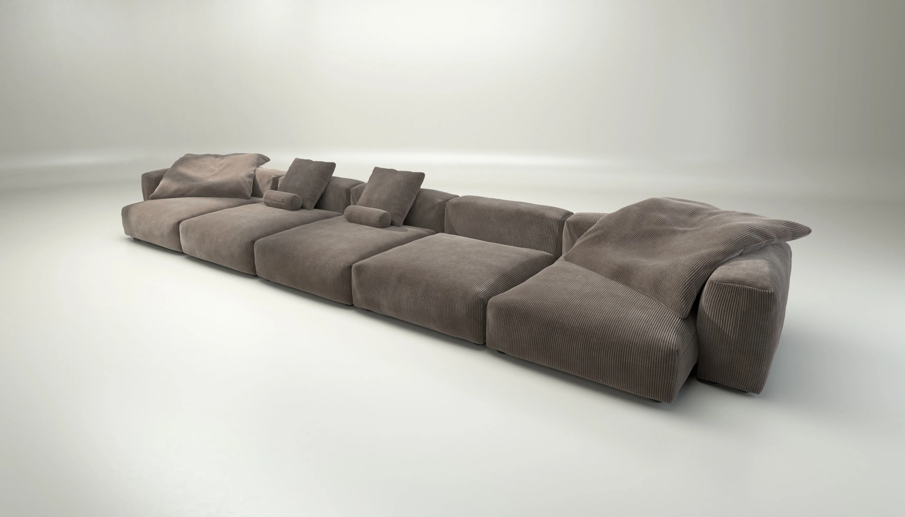 vetsak | Sofa Set 06 - Cord Velour - Mocha | Modulaire Sofa | 6.5 Zits | Big Sofa | U Sofa | Hoeksofa - Image 4