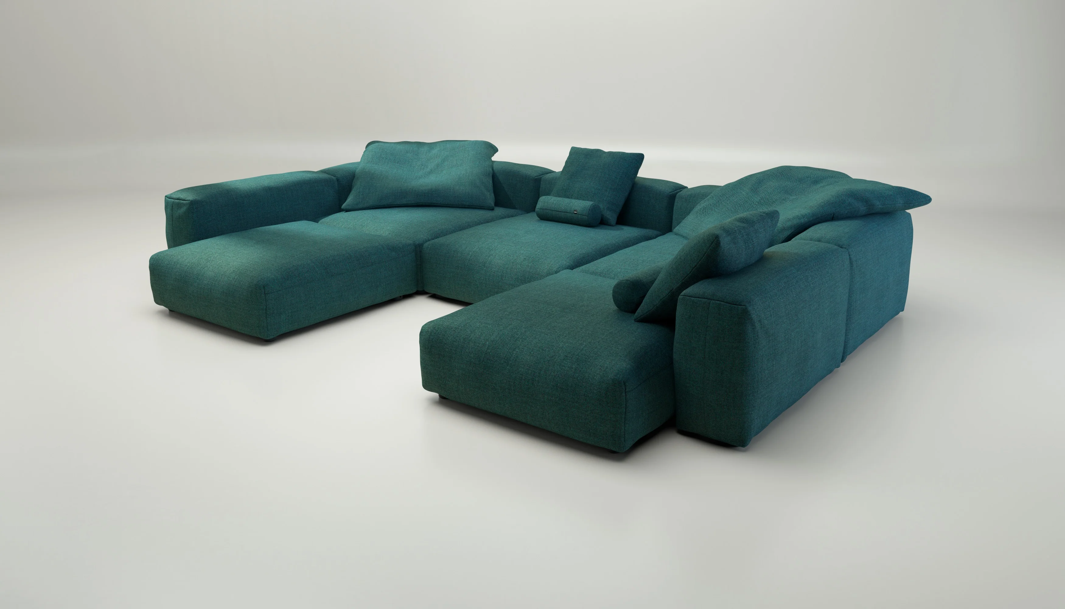 vetsak | Sofa Set 06 - Pique - Cedar | Modular Sofa | 6.5 Seater | Big Sofa | U-Shape | Corner Sofa - Image 3