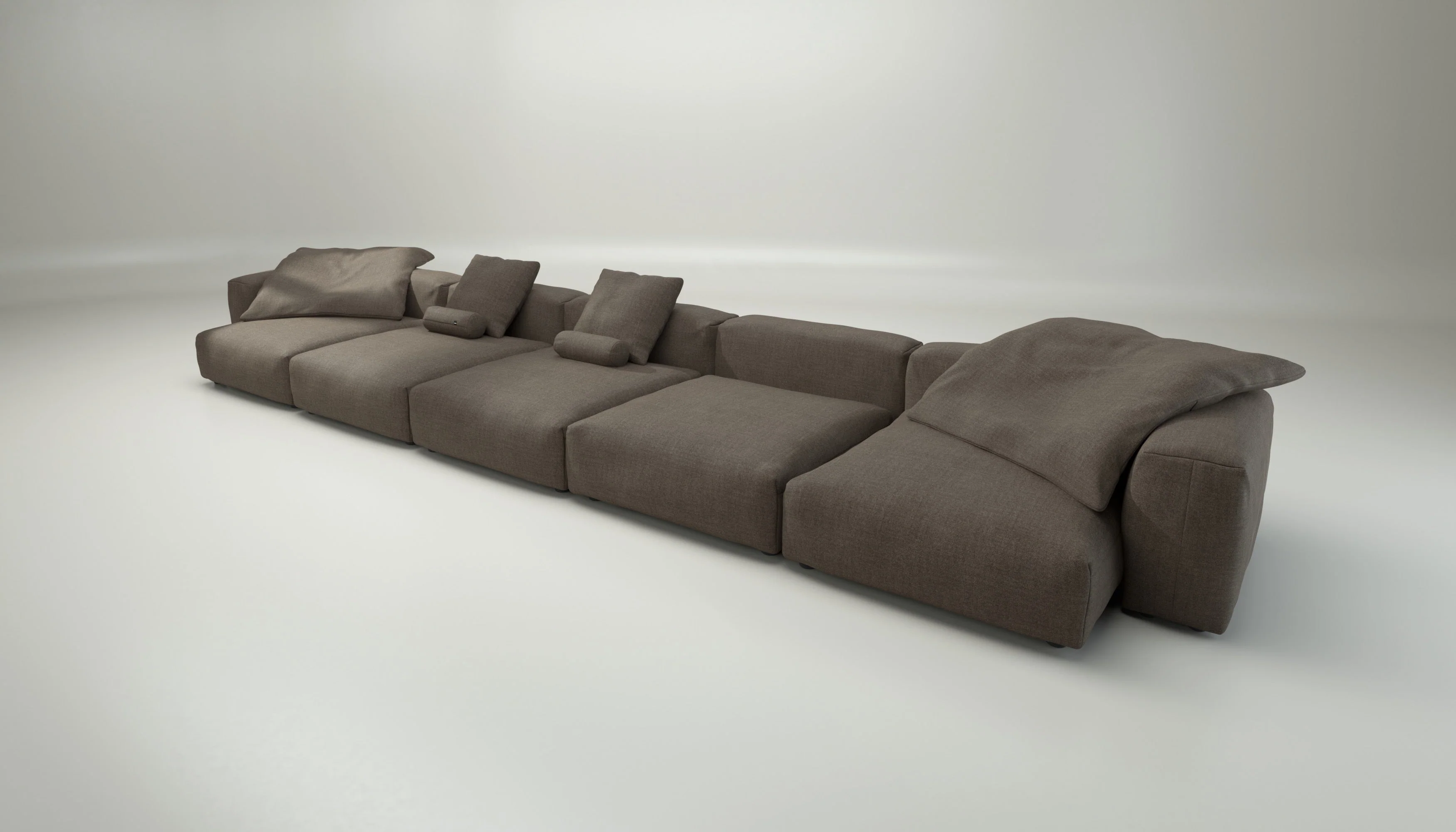 vetsak | Sofa Set 06 - Pique - Taupe | Modular Sofa | 6.5 Seater | Big Sofa | U-Shape | Corner Sofa - Image 4