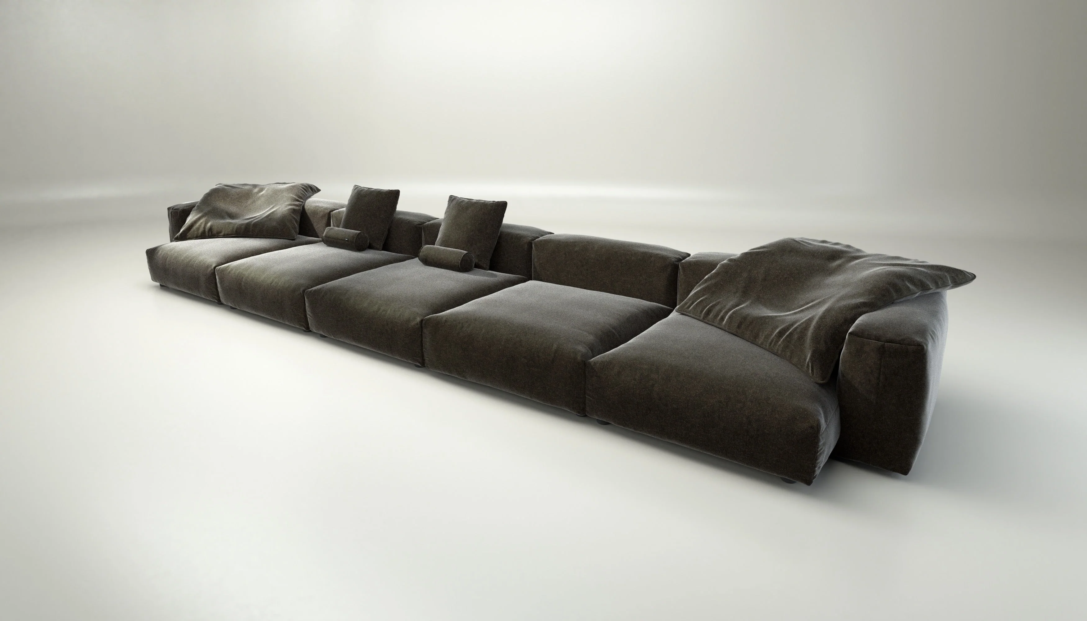 vetsak | Sofa Set 06 - Suave - Anthracite | Modular Sofa | 6.5 Seater | Big Sofa | U-Shape | Corner Sofa - Image 4