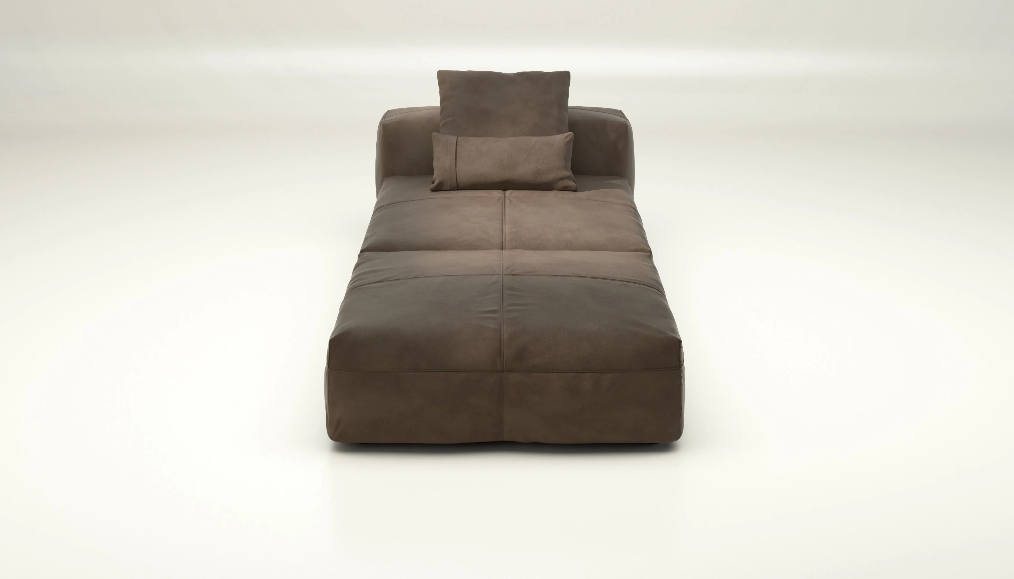 vetsak | Sofa Set 07 - Sun Lounger - Leather - Cacao | Modulaire Sofa | 2 Zits | Daybed | Chaiselounge