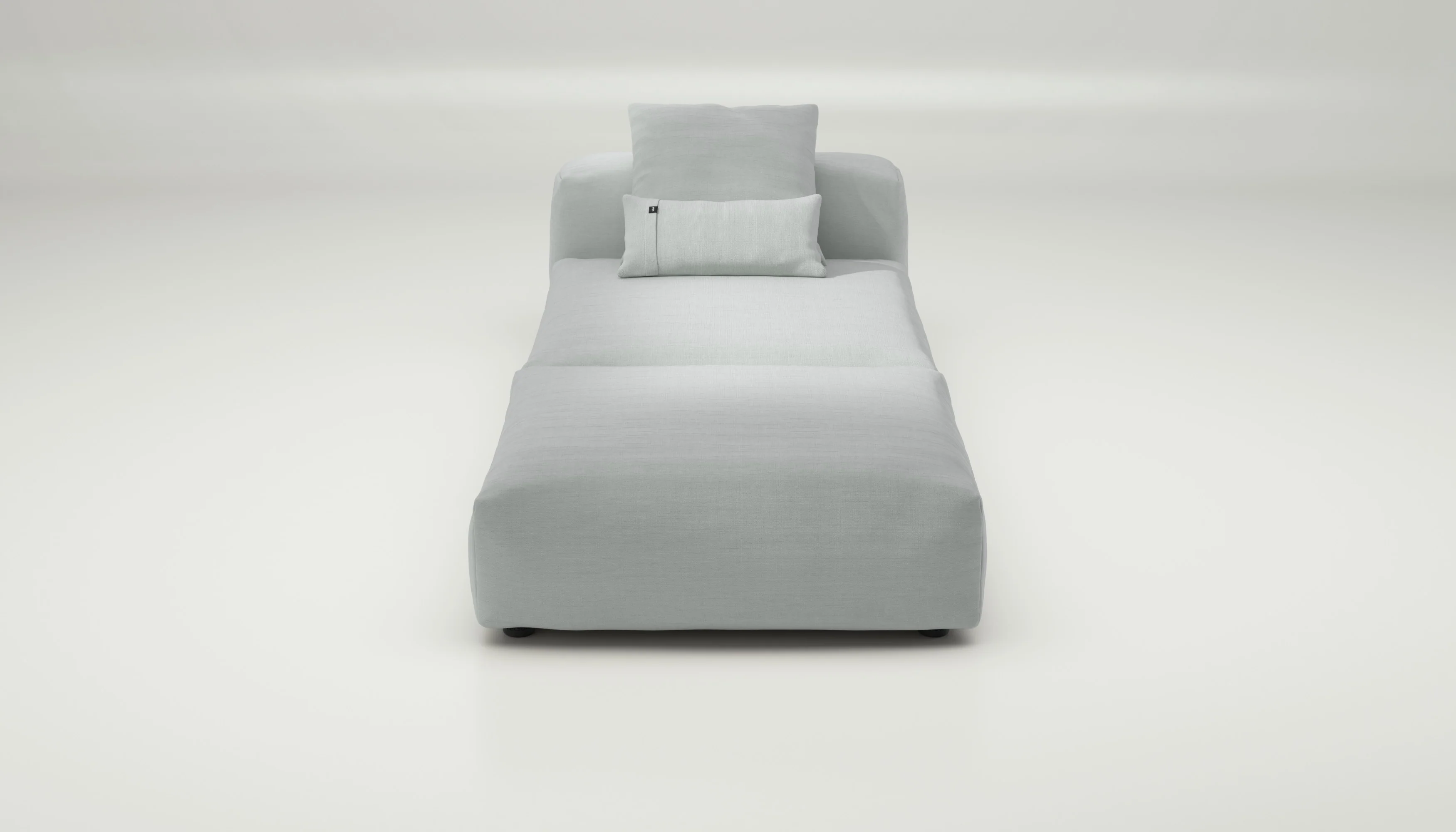 vetsak | Sofa Set 07 - Sun Lounger - Pique - Light Grey | Modular Sofa | 2 Seater | Daybed | Chaiselounge