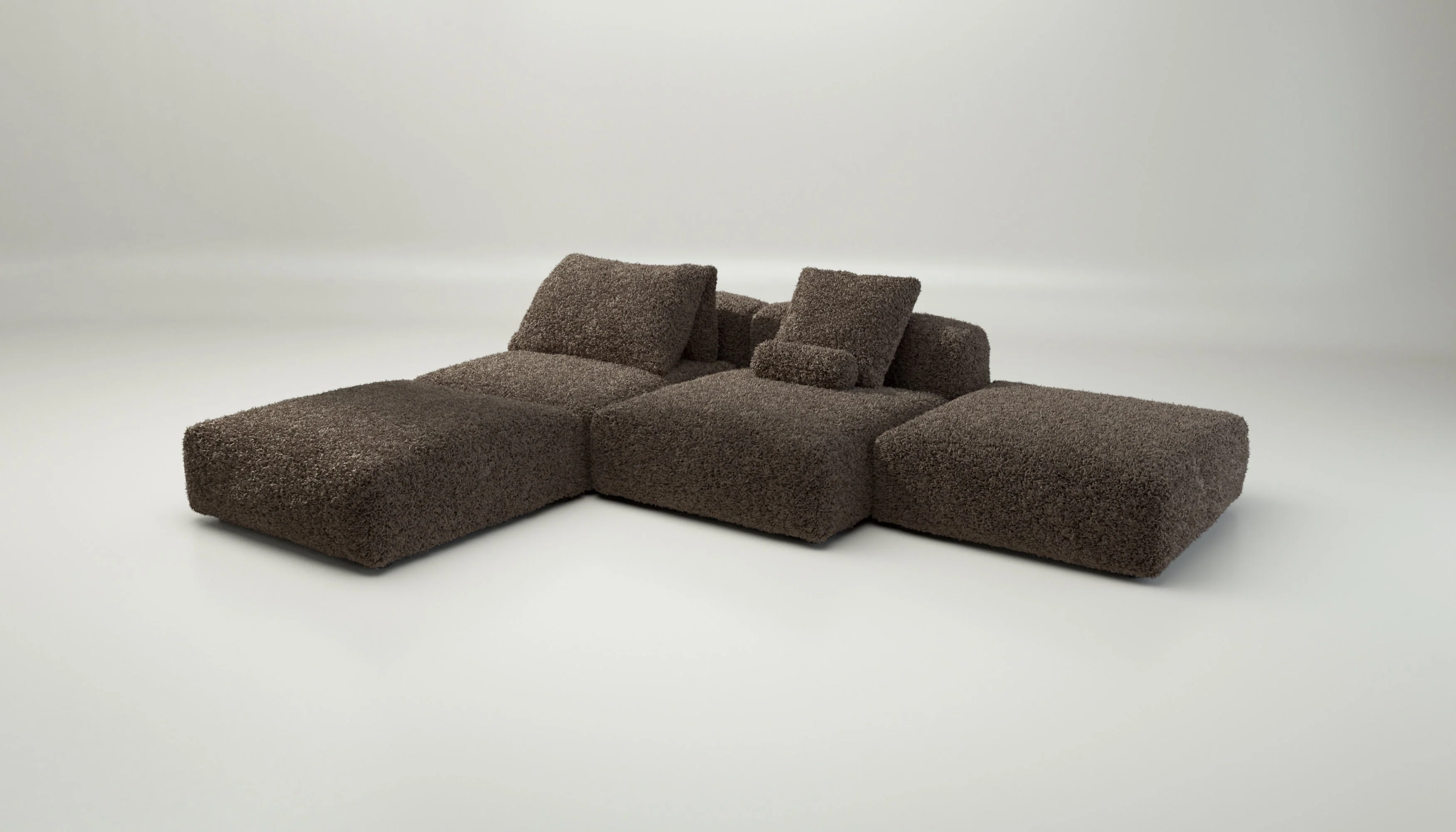 vetsak | Sofa Set 08 - Daybed - Doodle - Cacao | Modulaire Sofa | 6 Zits | Outdoor Island | Double lounger - Image 4