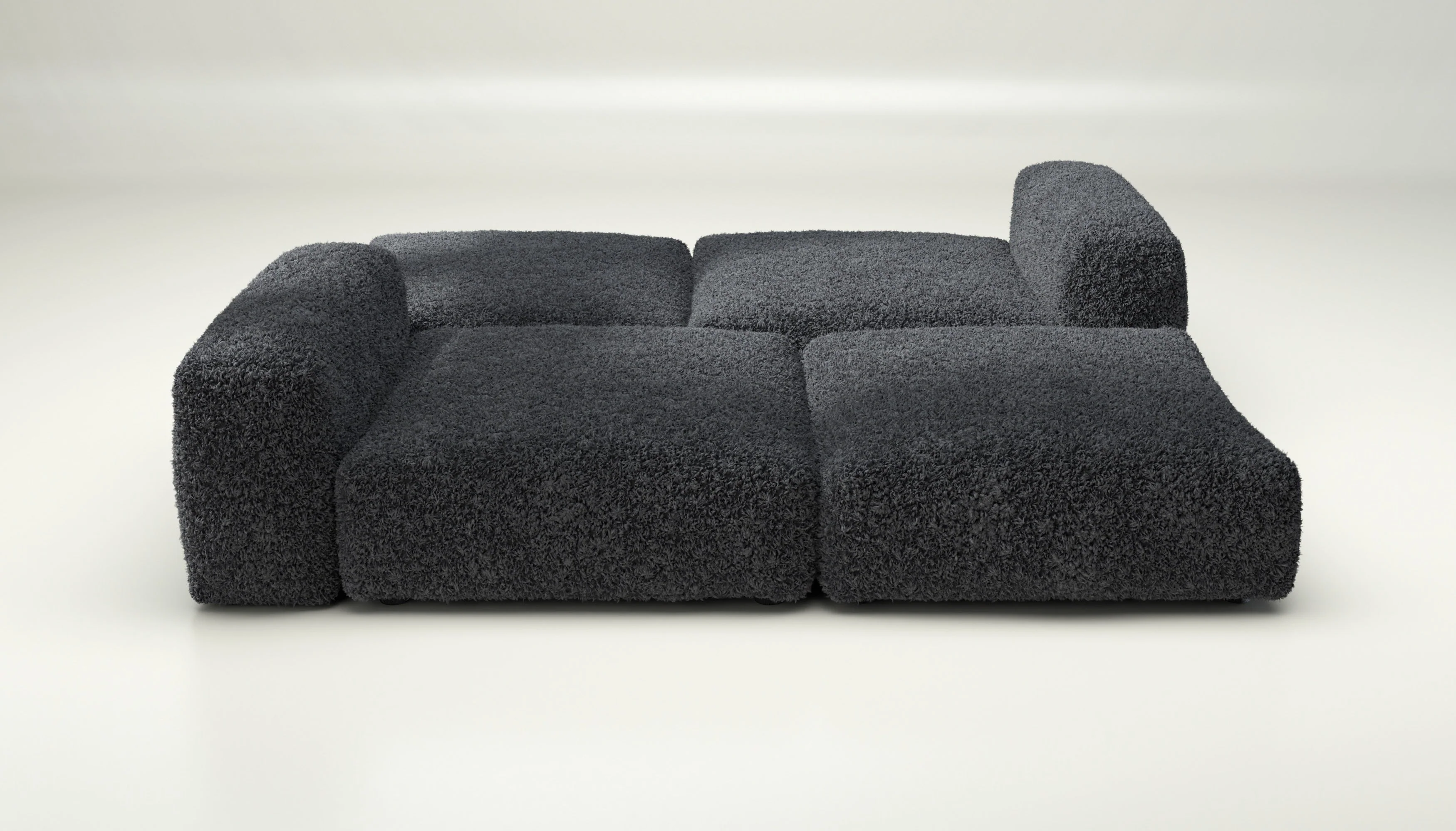 vetsak | Sofa Set 08 - Daybed - Doodle - Dark Grey | Modulaire Sofa | 6 Zits | Outdoor Island | Double lounger - Image 2