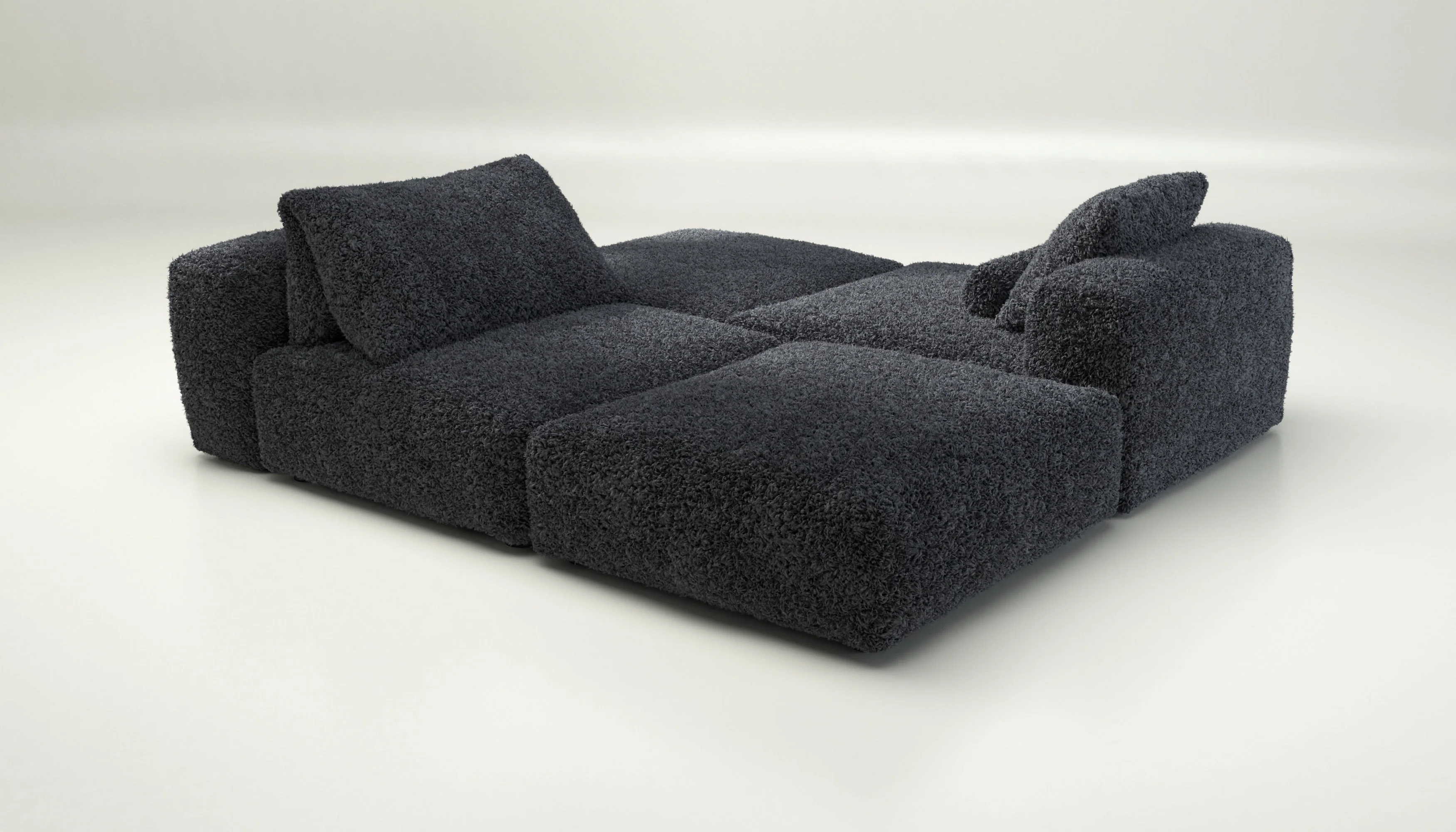 vetsak | Sofa Set 08 - Daybed - Doodle - Dark Grey | Modulaire Sofa | 6 Zits | Outdoor Island | Double lounger - Image 3