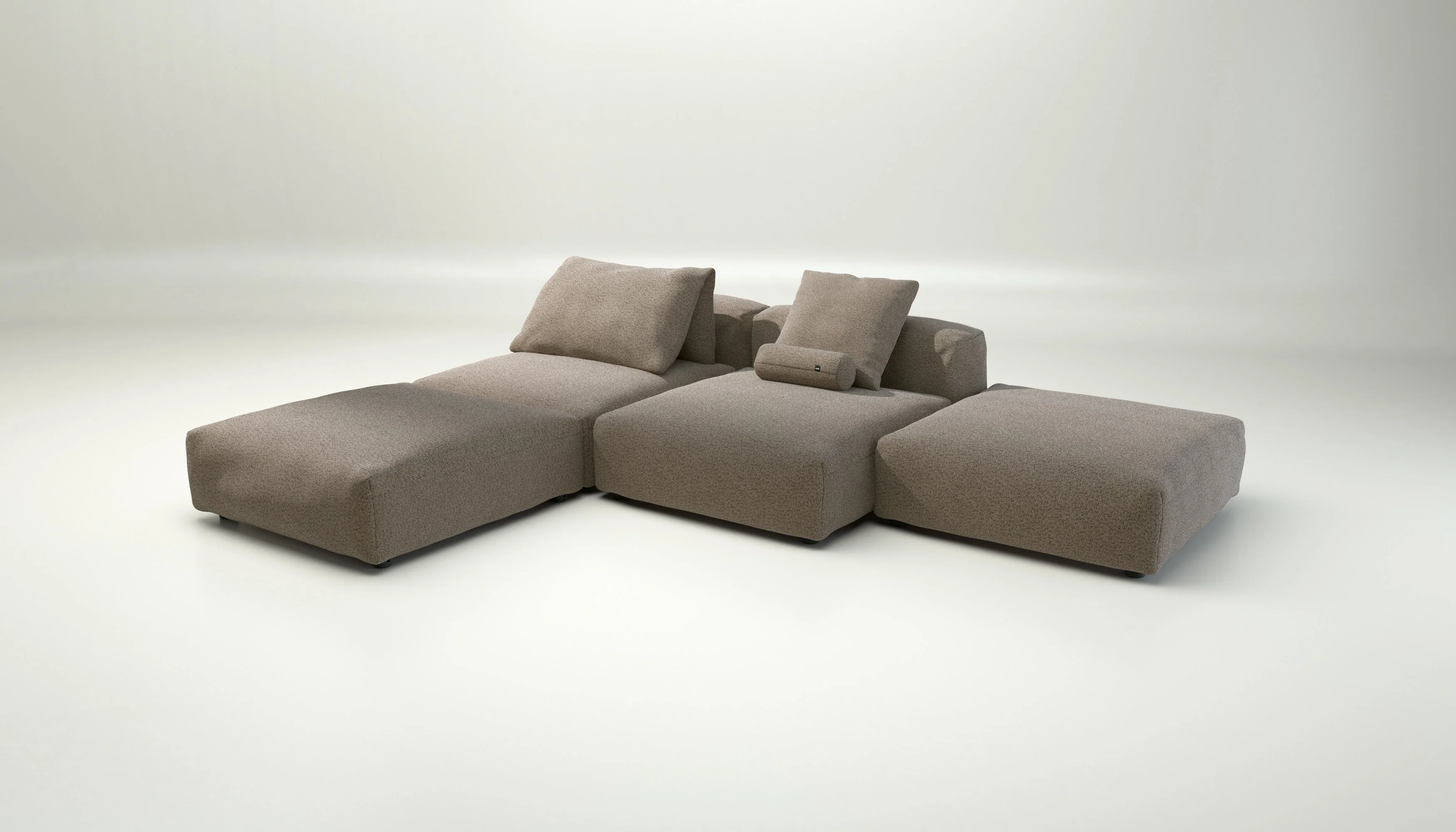 vetsak | Sofa Set 08 - Daybed - Loop Loop - Taupe | Modulaire Sofa | 6 Zits | Outdoor Island | Double lounger - Image 4