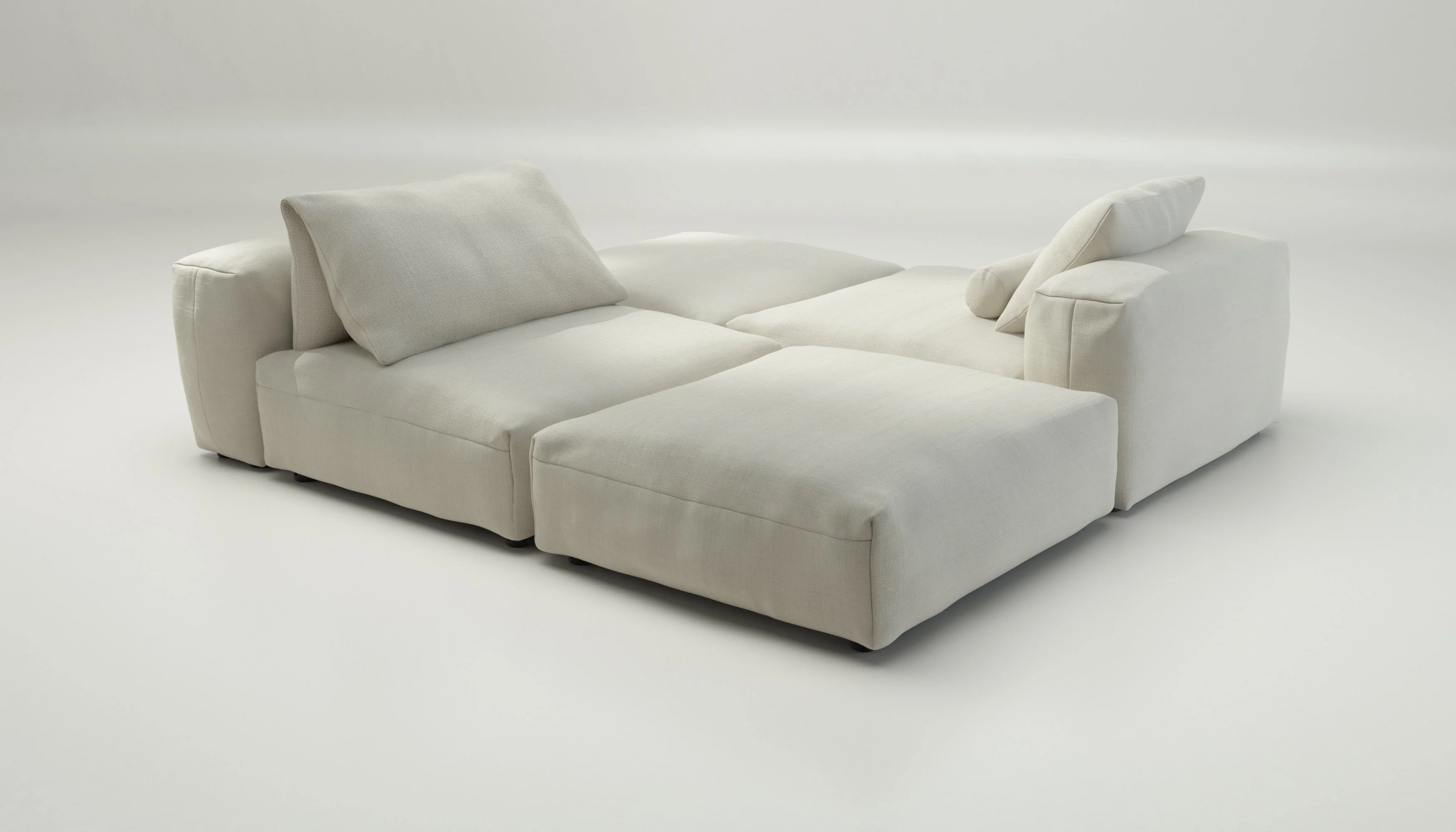 vetsak | Sofa Set 08 - Daybed - Pique - Creme | Modulaire Sofa | 6 Zits | Outdoor Island | Double lounger - Image 3