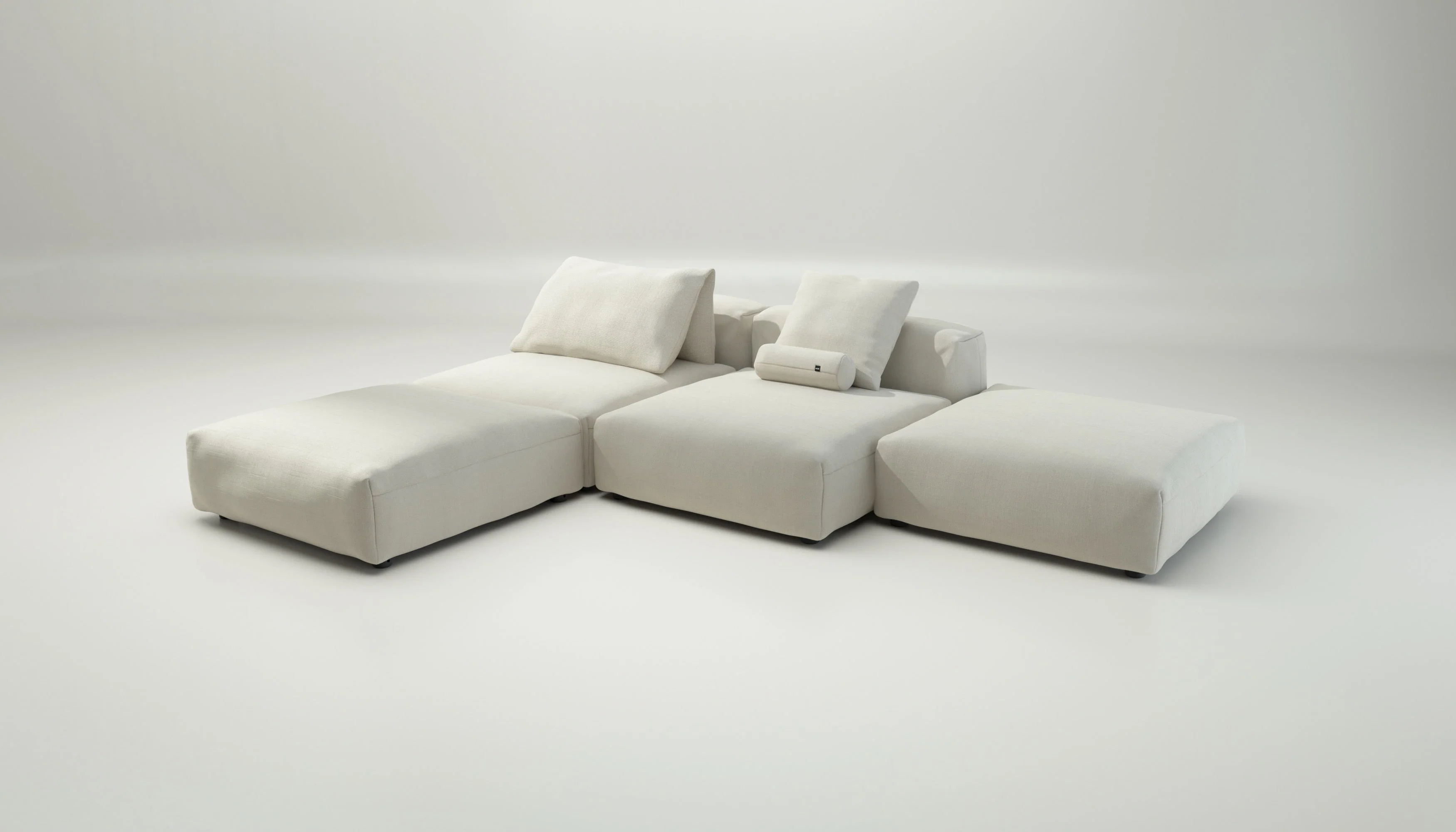 vetsak | Sofa Set 08 - Daybed - Pique - Creme | Modulaire Sofa | 6 Zits | Outdoor Island | Double lounger - Image 4