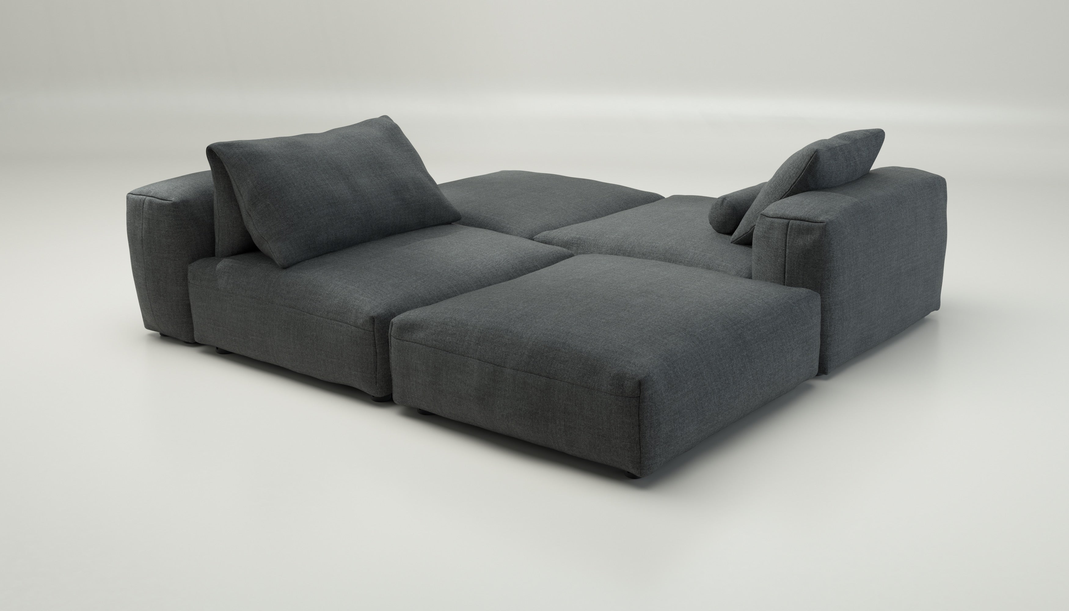 vetsak | Sofa Set 08 - Daybed - Pique - Dark Grey | Modular Sofa | 6 Seater | Outdoor Island | Double lounger - Image 3