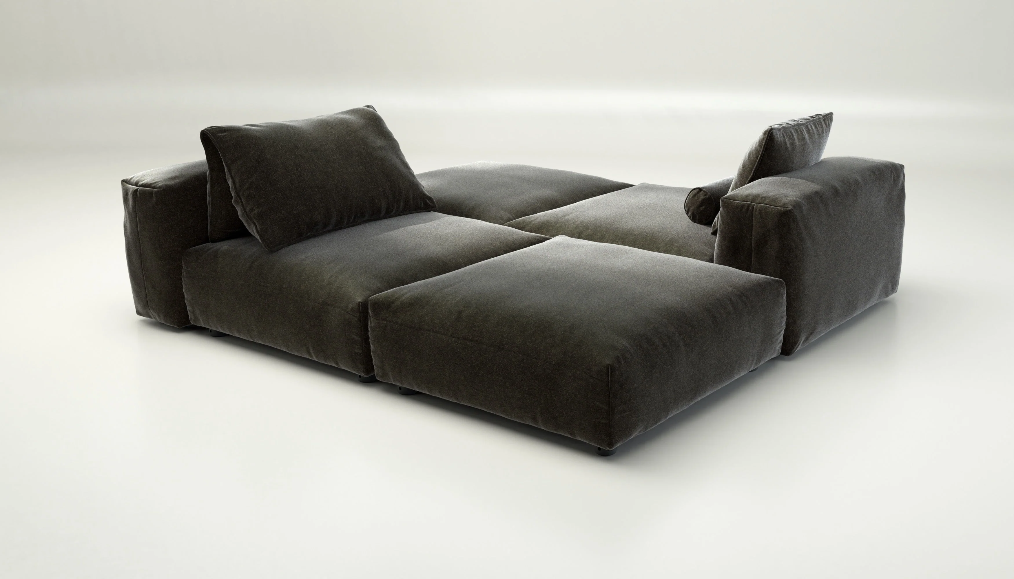 vetsak | Sofa Set 08 - Daybed - Suave - Anthracite | Modular Sofa | 6 Seater | Outdoor Island | Double lounger - Image 3
