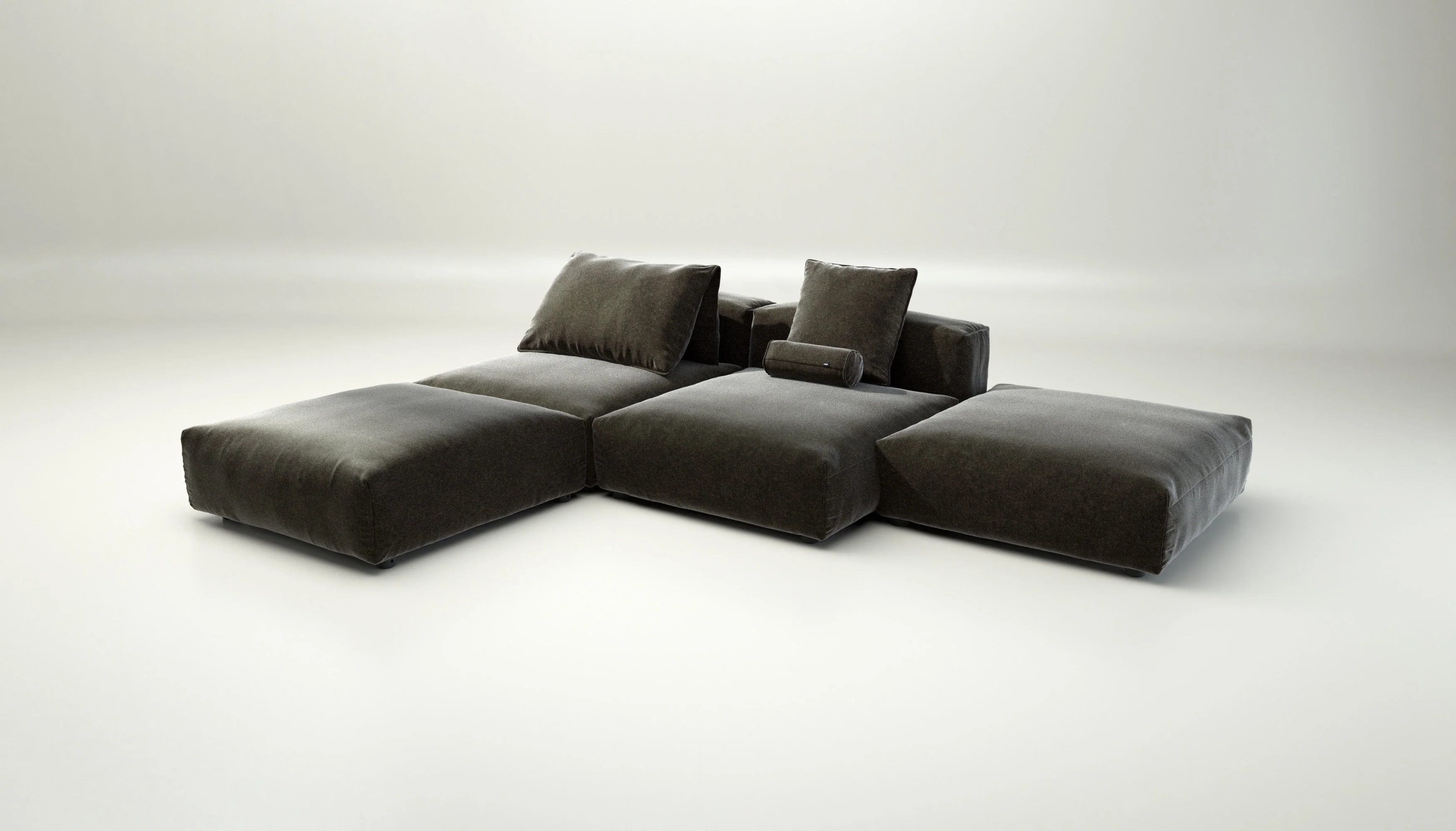vetsak | Sofa Set 08 - Daybed - Suave - Anthracite | Modular Sofa | 6 Seater | Outdoor Island | Double lounger - Image 4