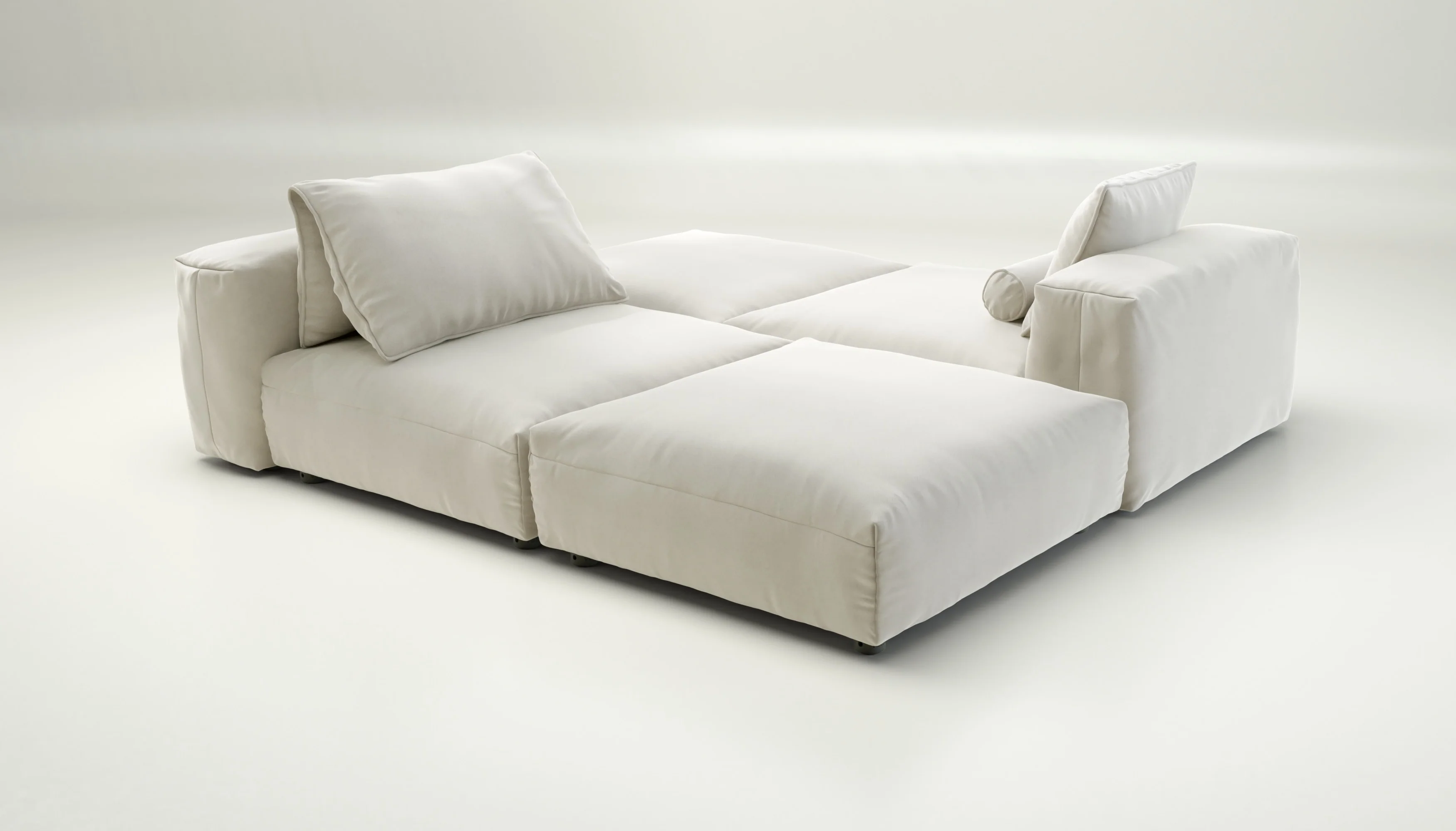 vetsak | Sofa Set 08 - Daybed - Suave - Pearl | Modular Sofa | 6 Seater | Outdoor Island | Double lounger - Image 3