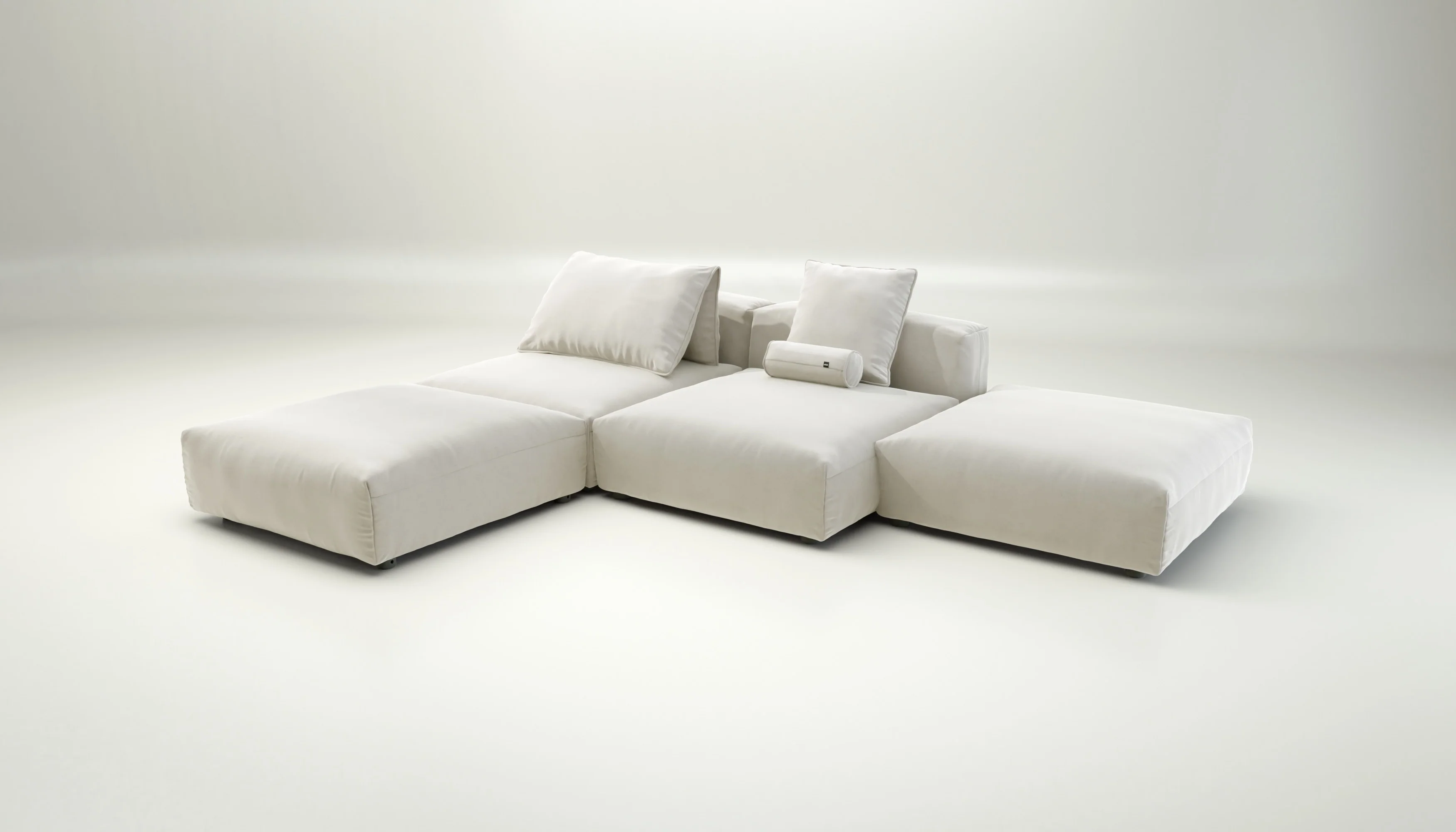 vetsak | Sofa Set 08 - Daybed - Suave - Pearl | Modular Sofa | 6 Seater | Outdoor Island | Double lounger - Image 4