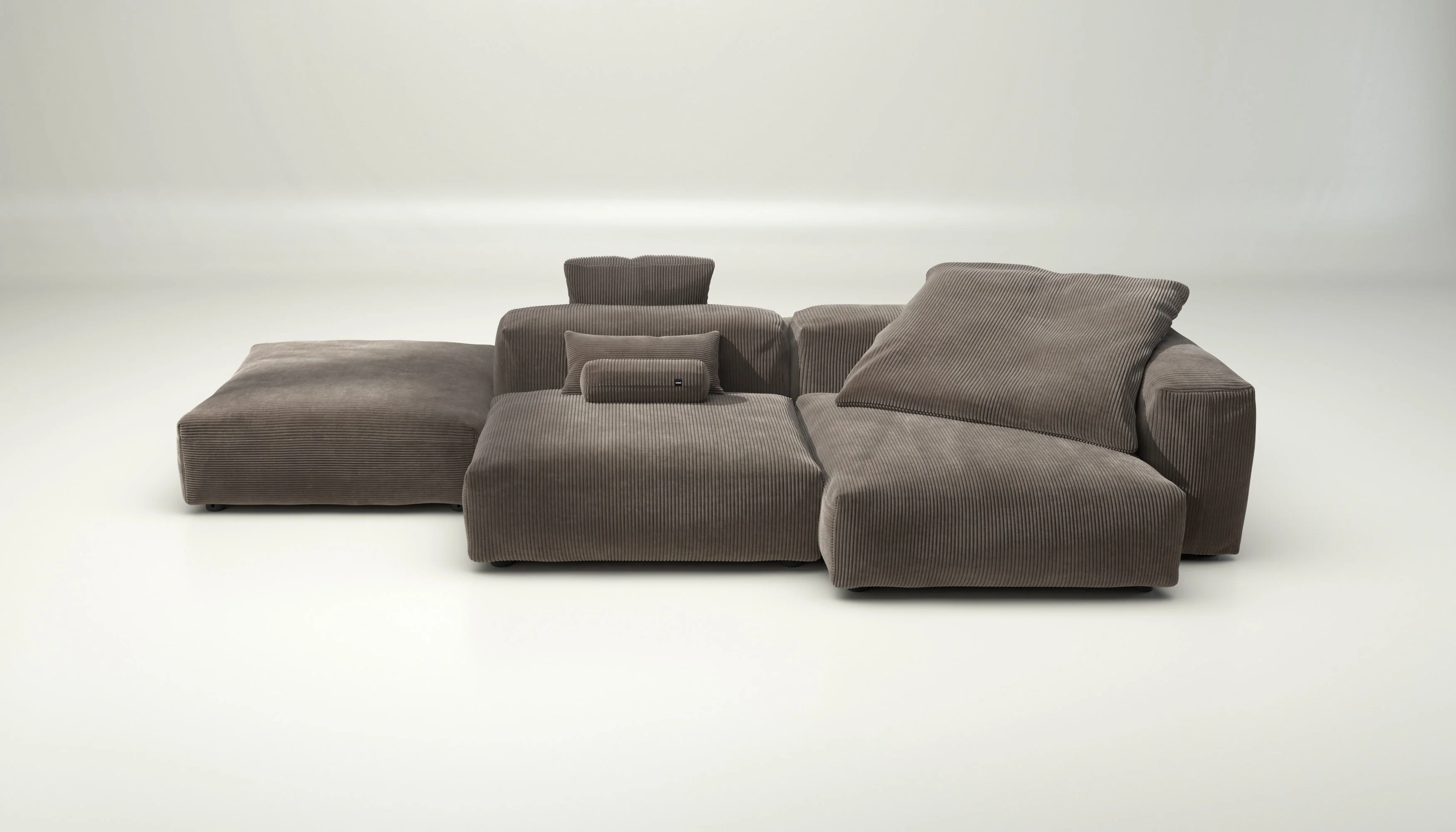 vetsak | Sofa Set 09 - The Island - Cord Velour - Mocha | Modulaire Sofa | 7 Zits | Sofa Island