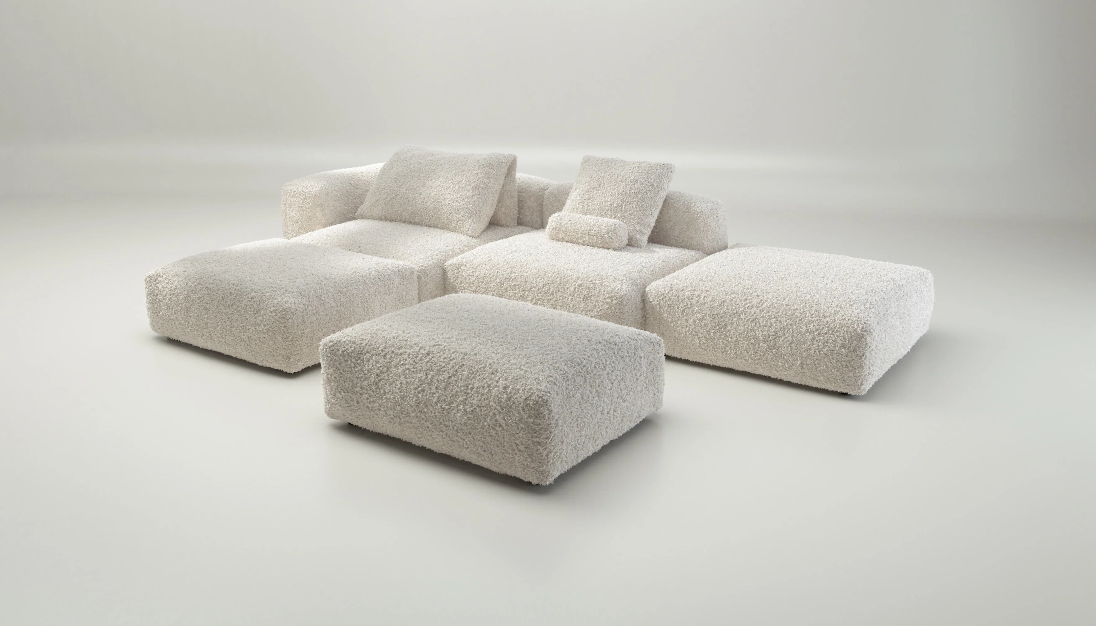 vetsak | Sofa Set 09 - The Island - Doodle - Creme | Modulaire Sofa | 7 Zits | Sofa Island - Image 4