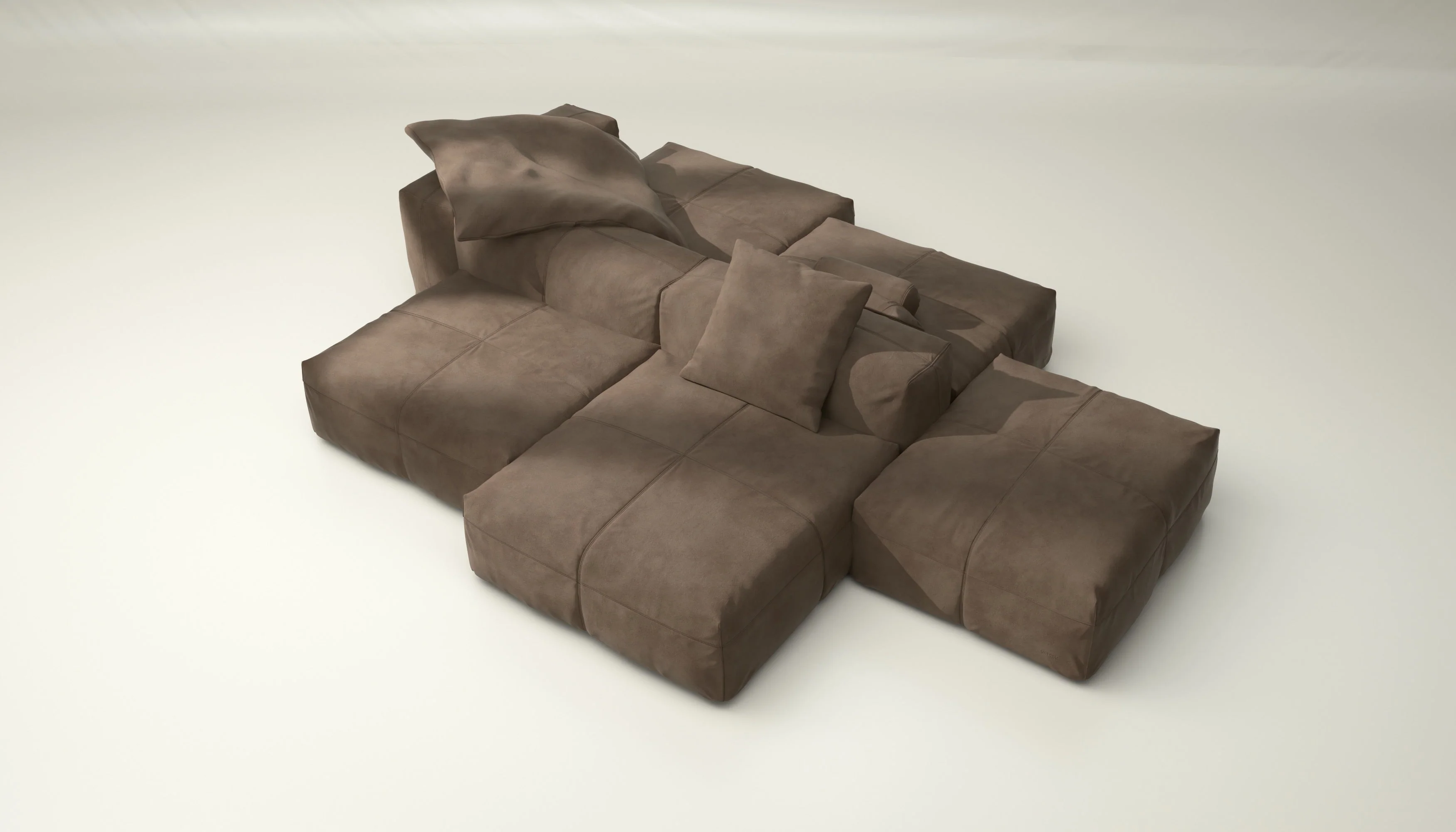 vetsak | Sofa Set 09 - The Island - Leather - Cacao | Modulaire Sofa | 7 Zits | Sofa Island - Image 3