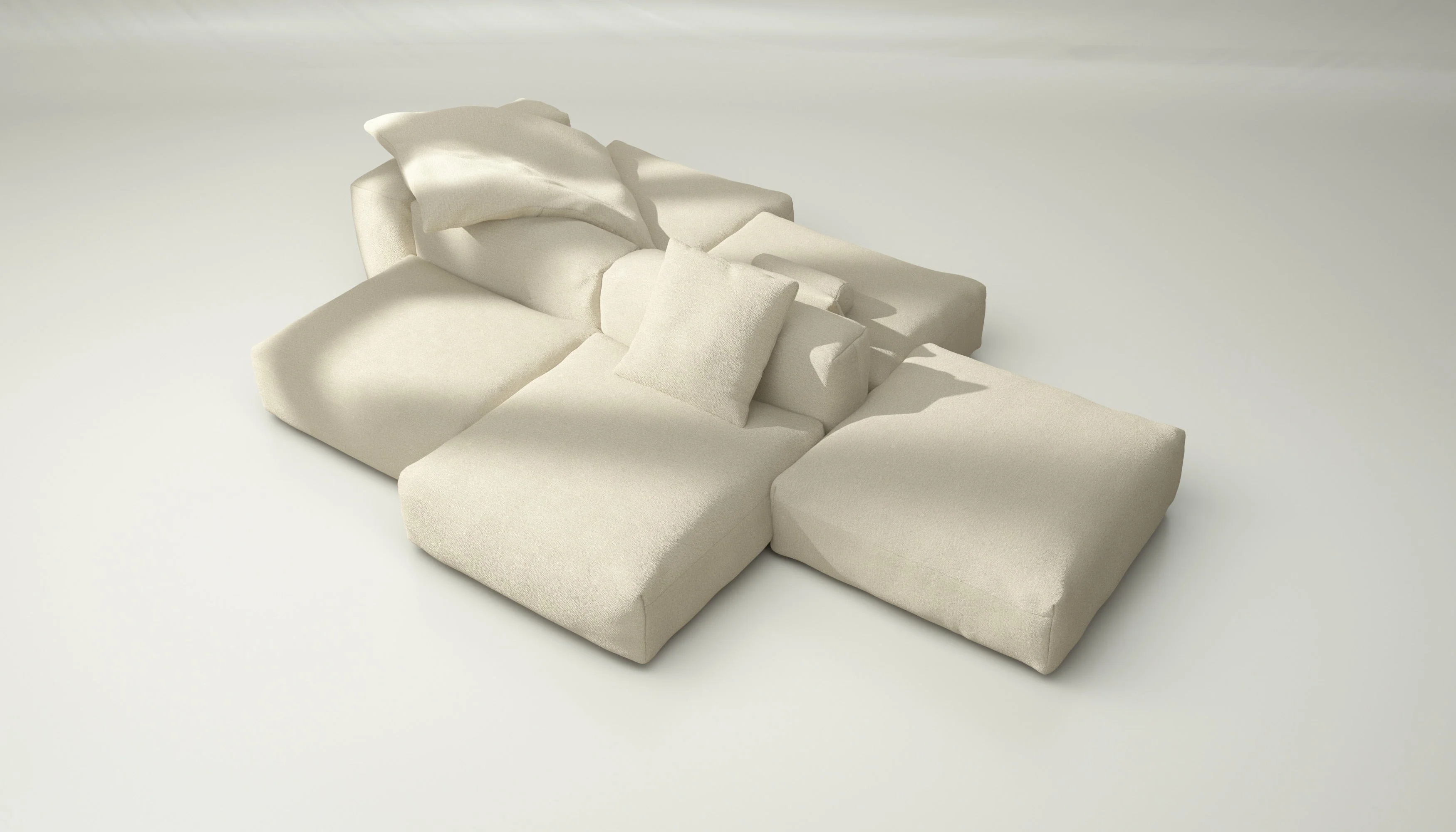 vetsak | Sofa Set 09 - The Island - Loop Loop - Duna | Modulaire Sofa | 7 Zits | Sofa Island - Image 3