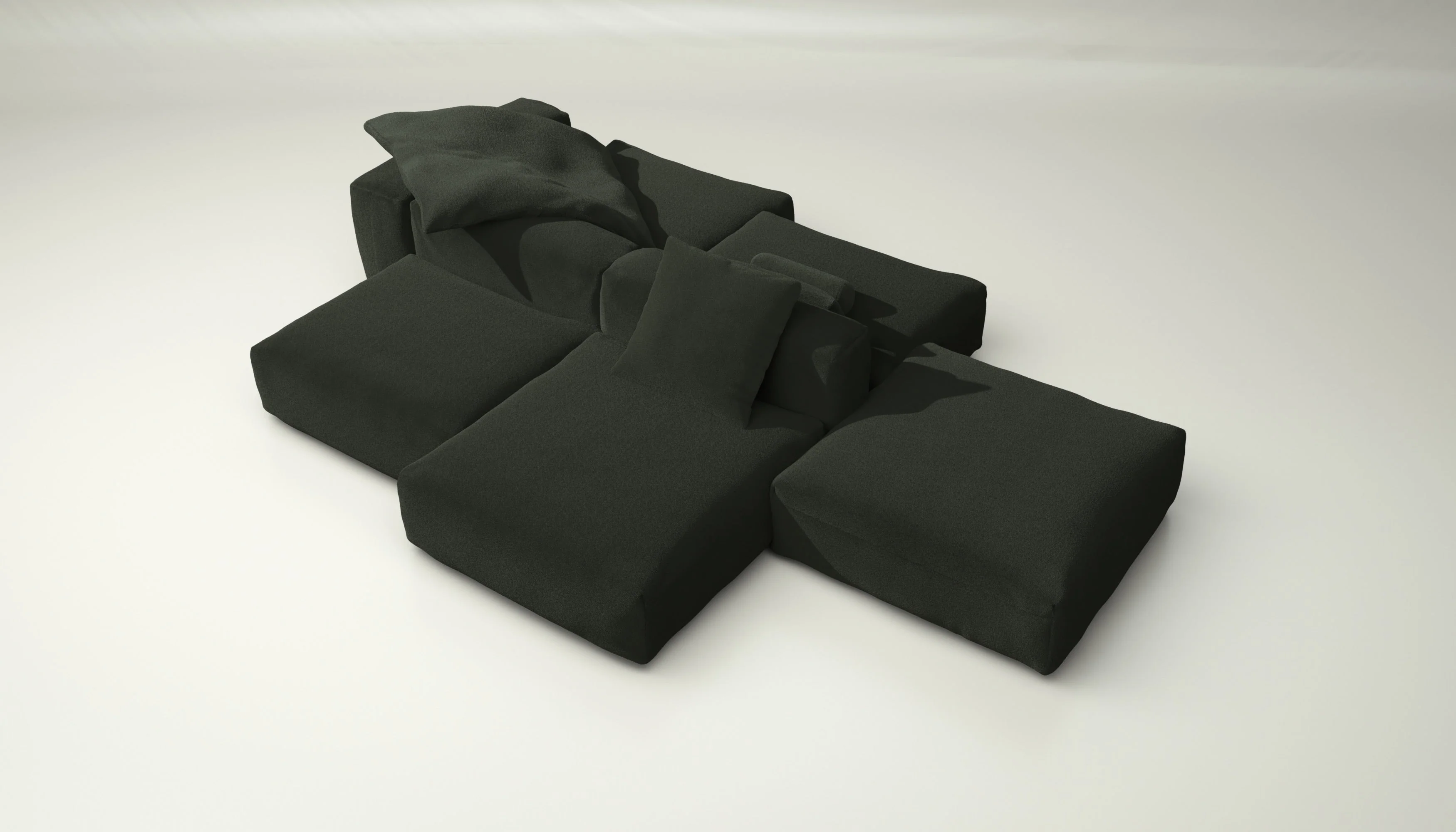 vetsak | Sofa Set 09 - The Island - Loop Loop - Mousse | Modulaire Sofa | 7 Zits | Sofa Island - Image 3