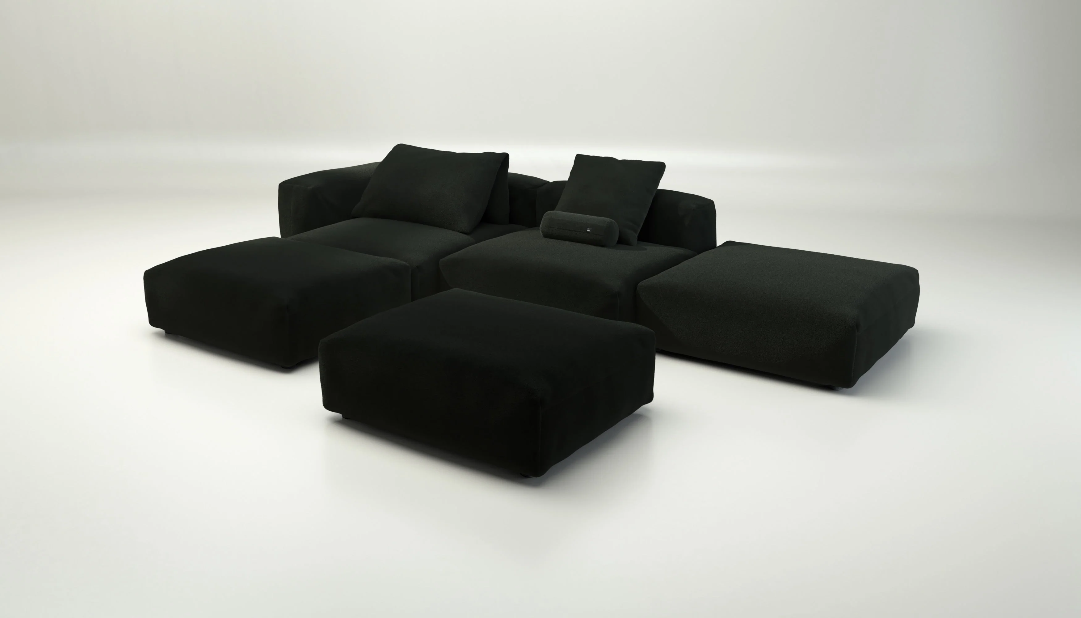 vetsak | Sofa Set 09 - The Island - Loop Loop - Mousse | Modulaire Sofa | 7 Zits | Sofa Island - Image 4