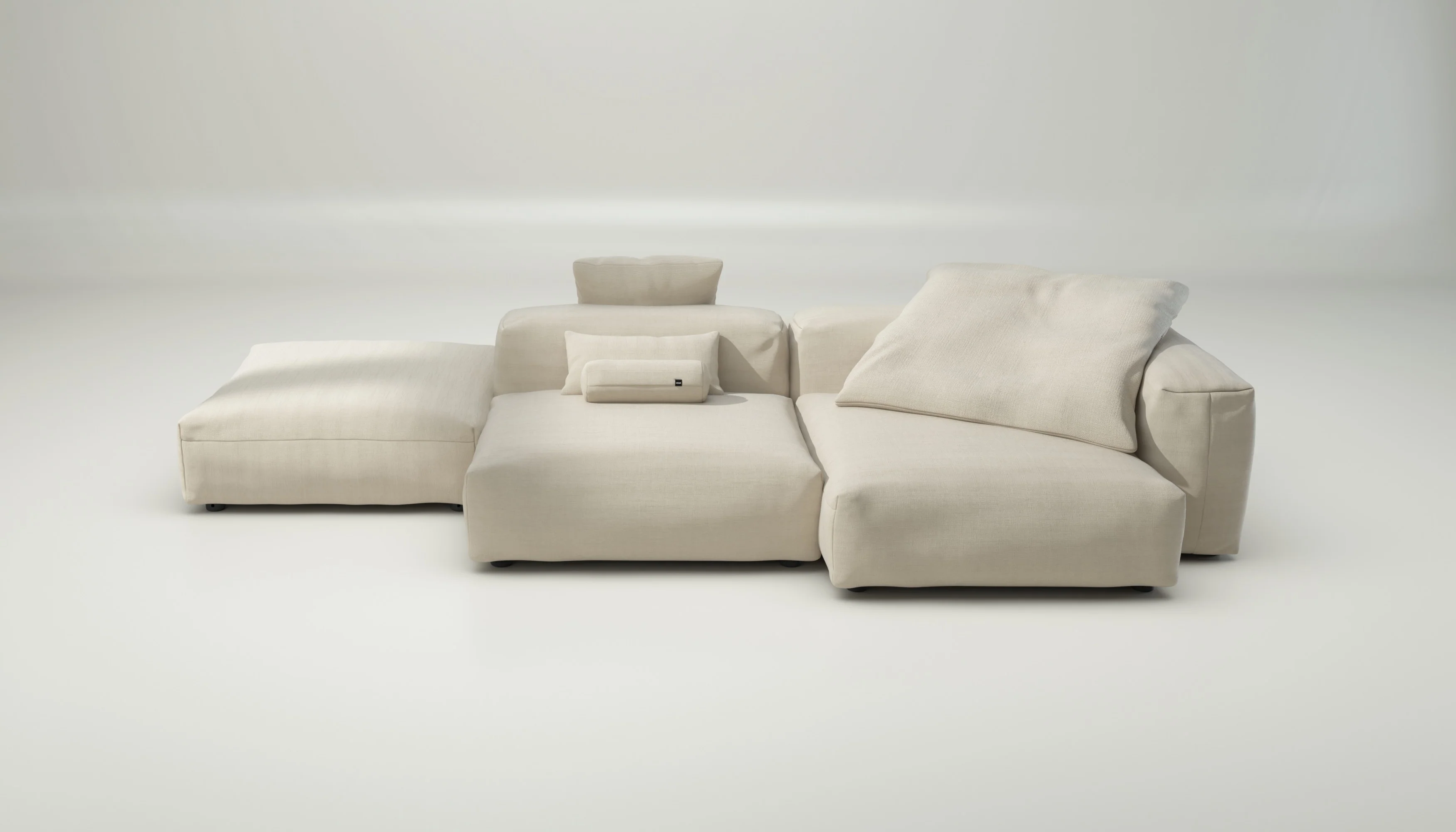 vetsak | Sofa Set 09 - The Island - Pique - Beige | Modular Sofa | 7 Seater | Sofa Island