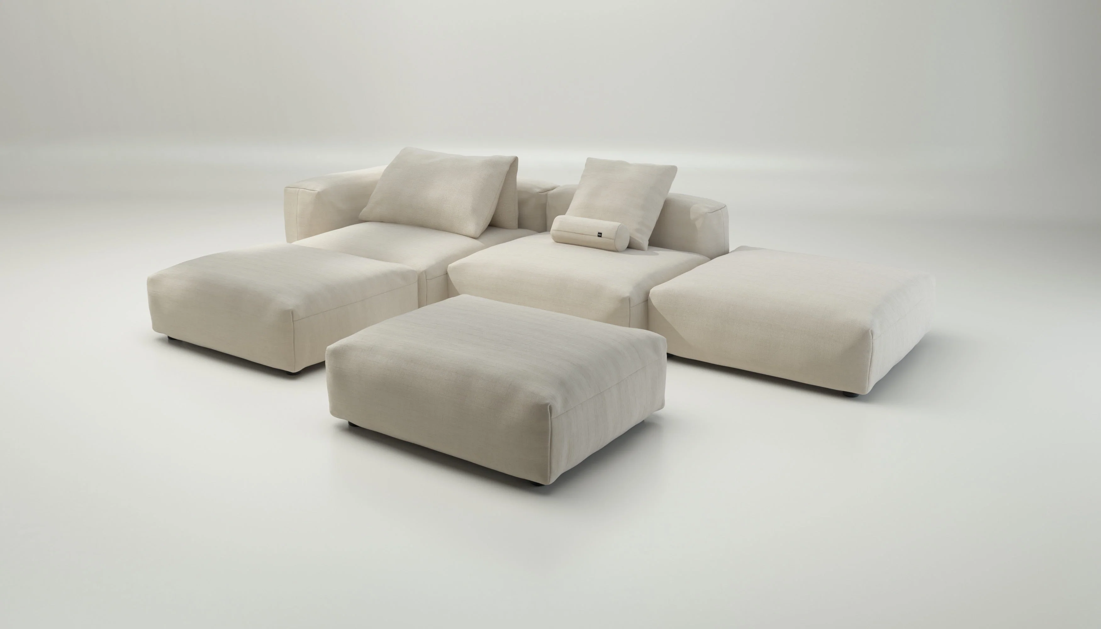 vetsak | Sofa Set 09 - The Island - Pique - Beige | Modular Sofa | 7 Seater | Sofa Island - Image 4