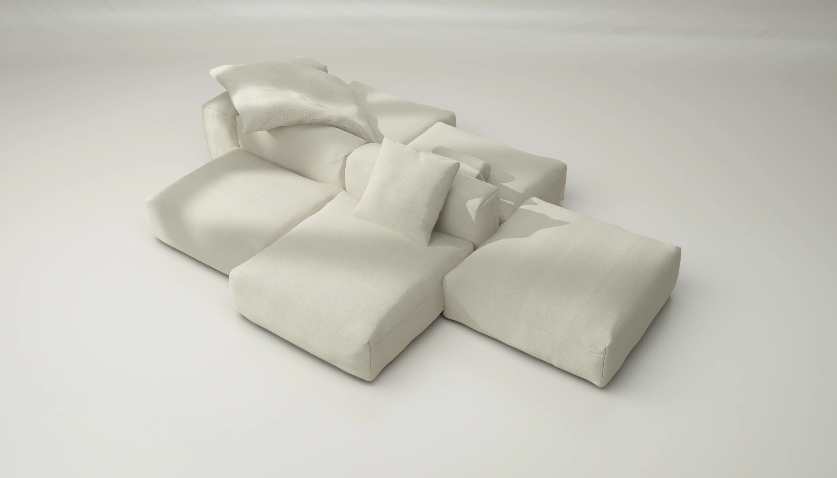 vetsak | Sofa Set 09 - The Island - Pique - Creme | Modulaire Sofa | 7 Zits | Sofa Island - Image 3