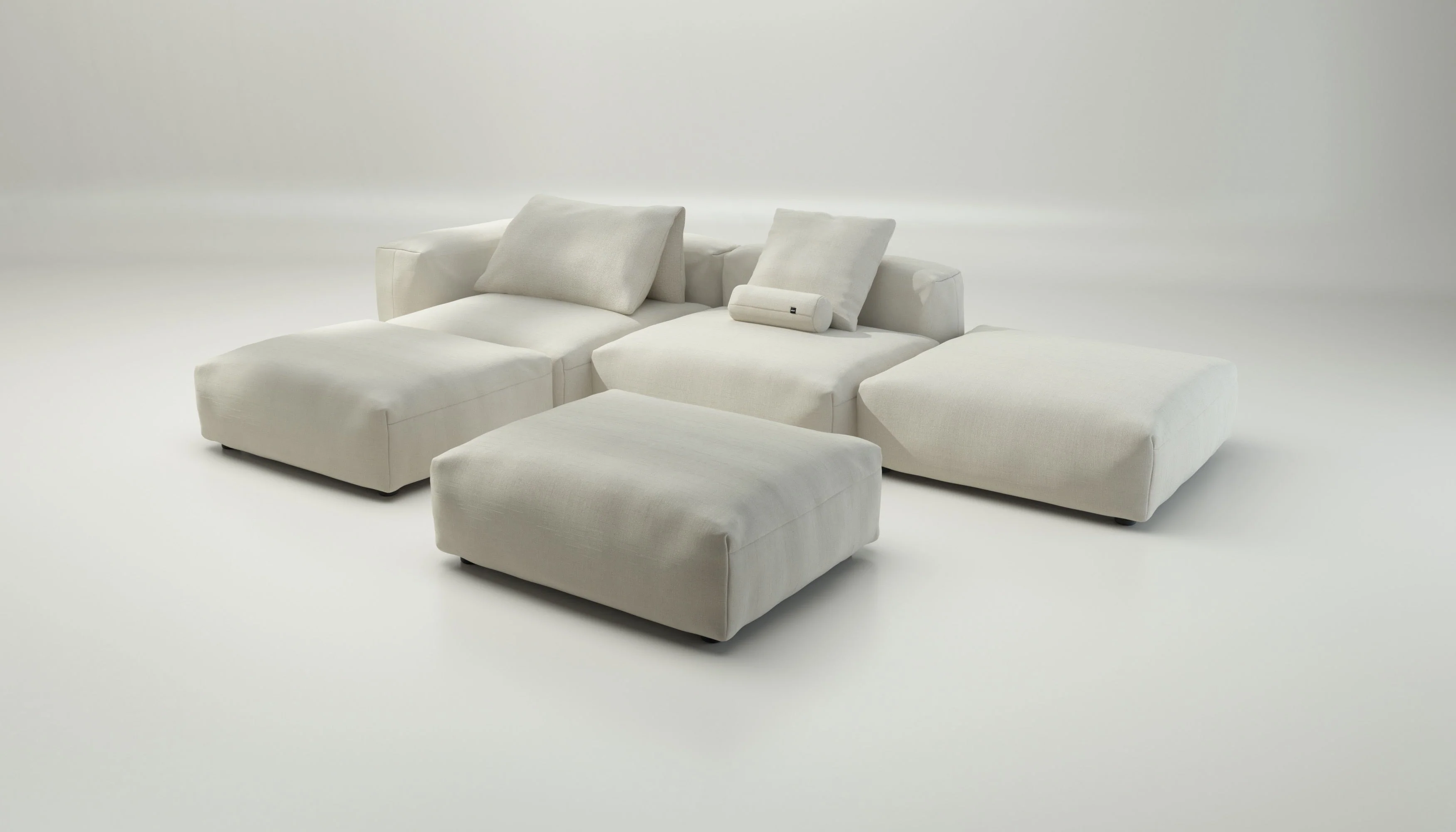 vetsak | Sofa Set 09 - The Island - Pique - Creme | Modulaire Sofa | 7 Zits | Sofa Island - Image 4