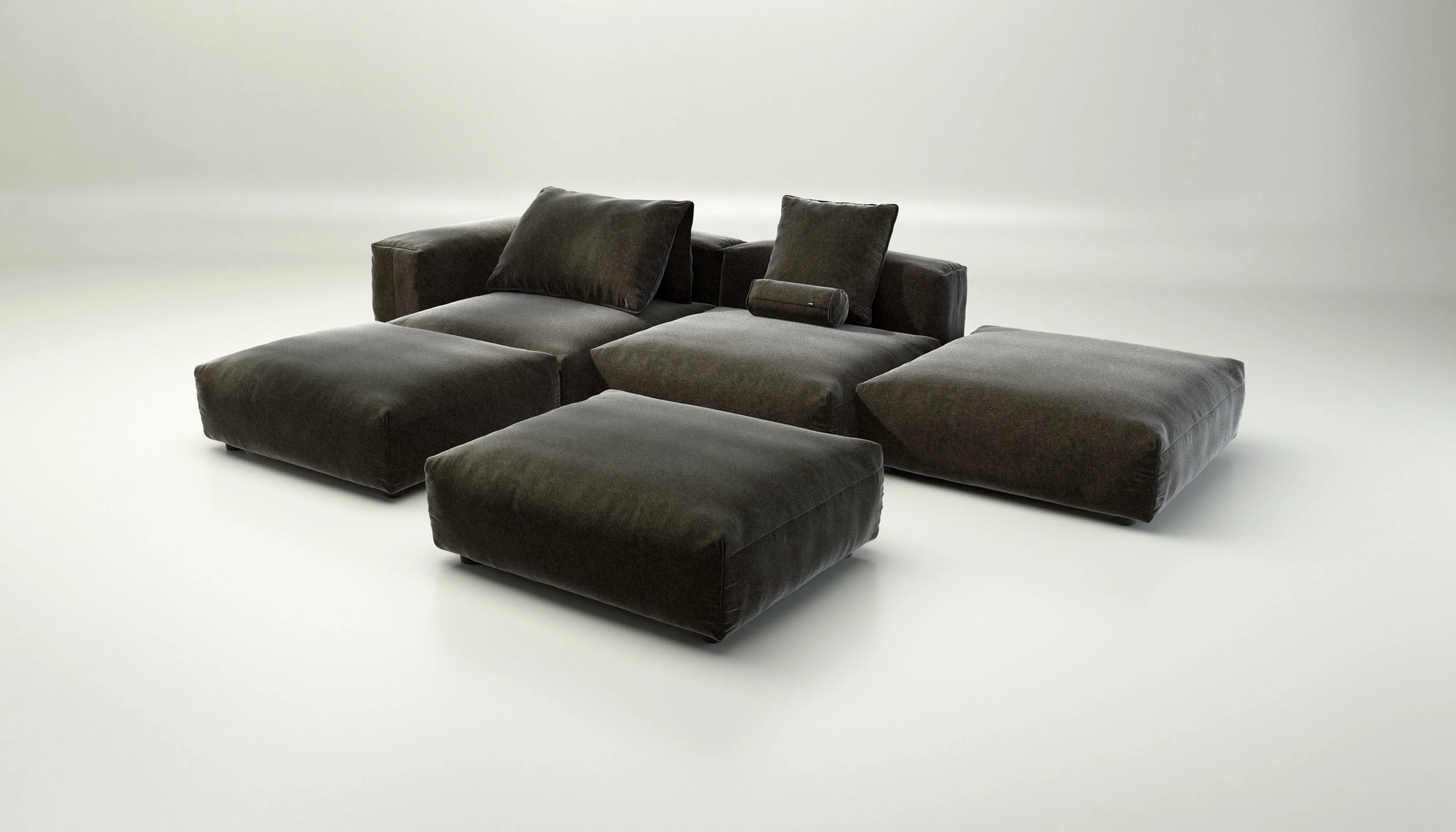 vetsak | Sofa Set 09 - The Island - Suave - Anthracite | Modular Sofa | 7 Seater | Sofa Island - Image 4