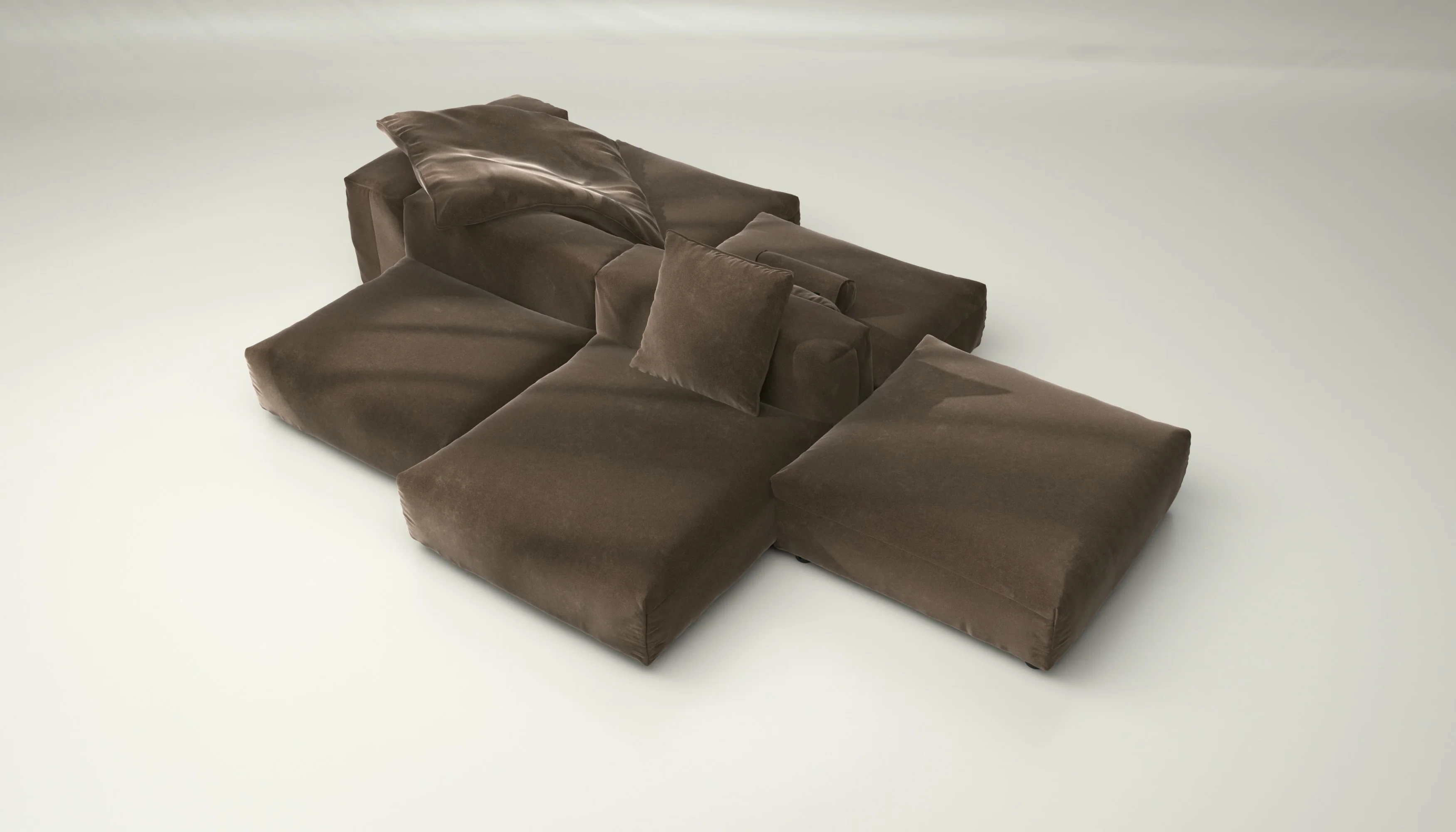 vetsak | Sofa Set 09 - The Island - Suave - Espresso | Modulaire Sofa | 7 Zits | Sofa Island - Image 3