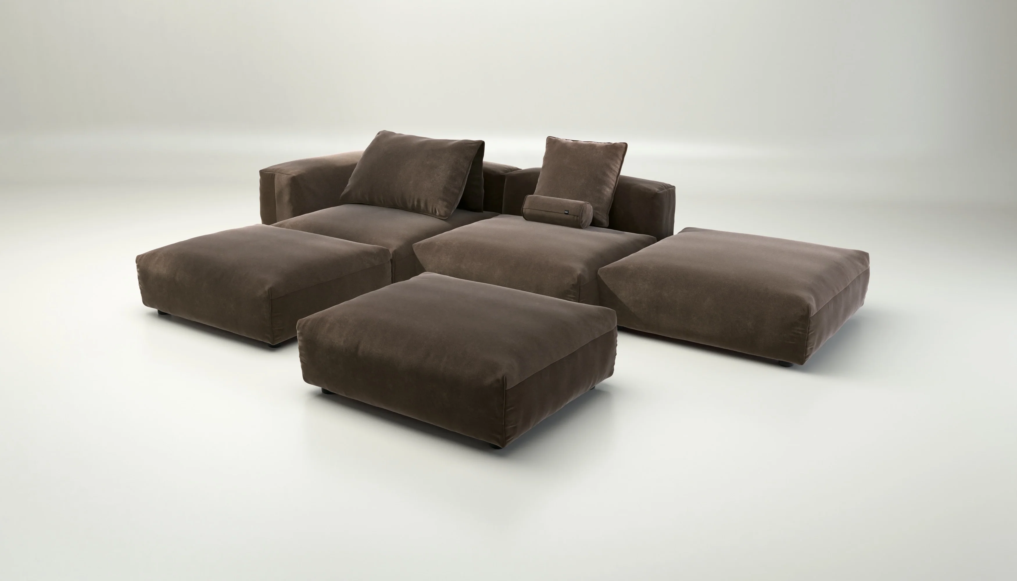 vetsak | Sofa Set 09 - The Island - Suave - Espresso | Modulaire Sofa | 7 Zits | Sofa Island - Image 4