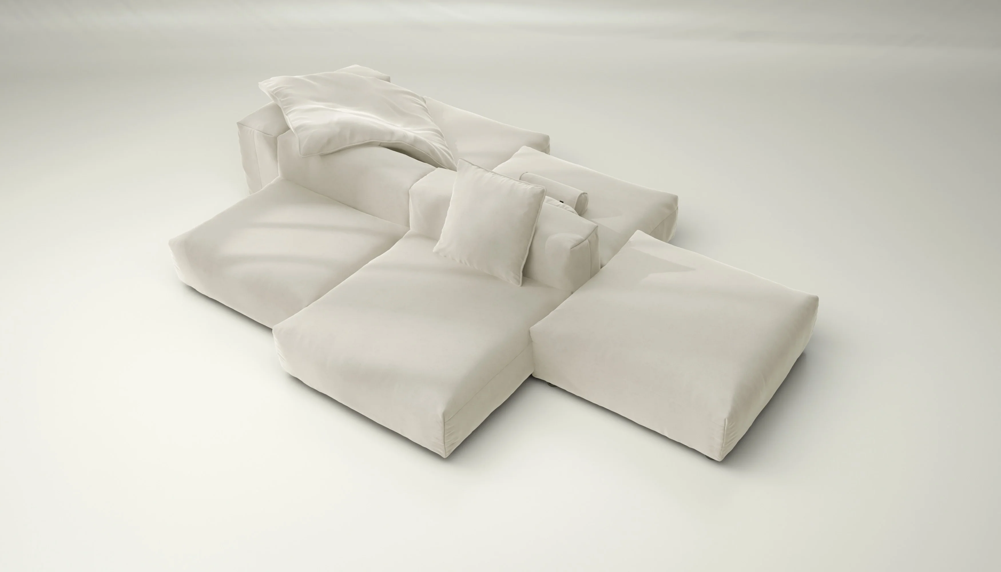 vetsak | Sofa Set 09 - The Island - Suave - Pearl | Modular Sofa | 7 Seater | Sofa Island - Image 3