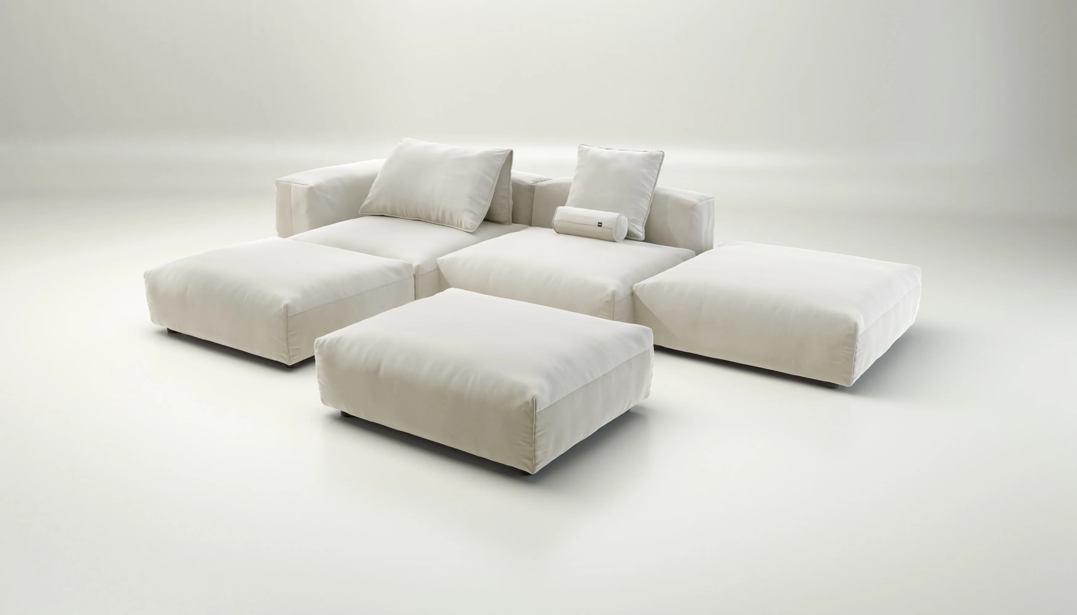 vetsak | Sofa Set 09 - The Island - Suave - Pearl | Modular Sofa | 7 Seater | Sofa Island - Image 4